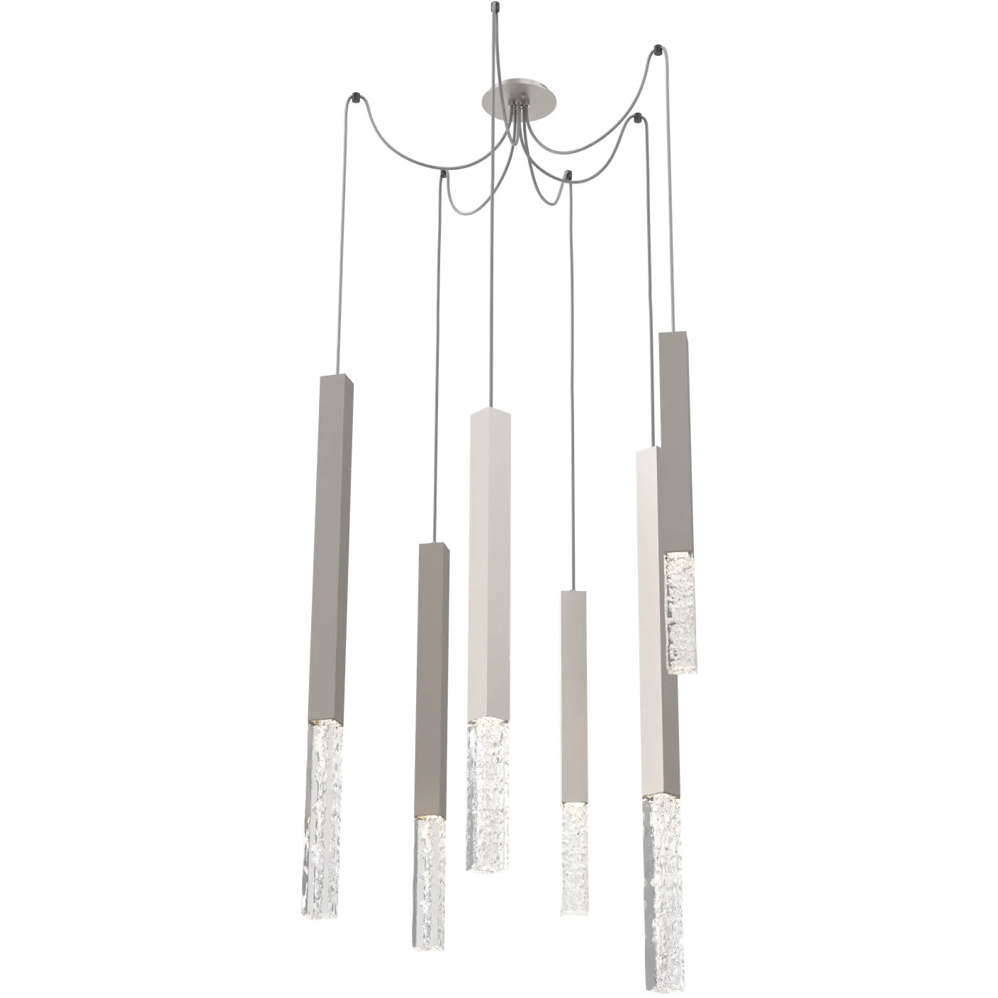 Axis XL LED 11 inch Metallic Beige Silver Swag Multi-Pendant Ceiling Light