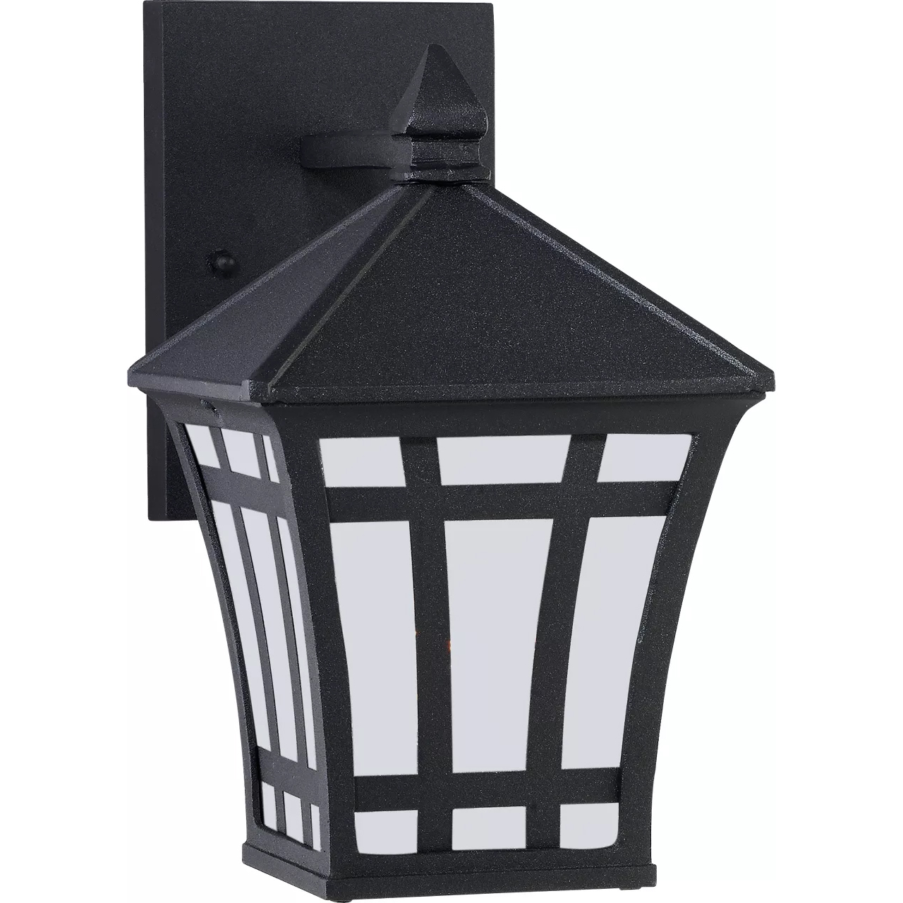 Herrington 1 Light 10 inch Black Outdoor Wall Lantern, Small