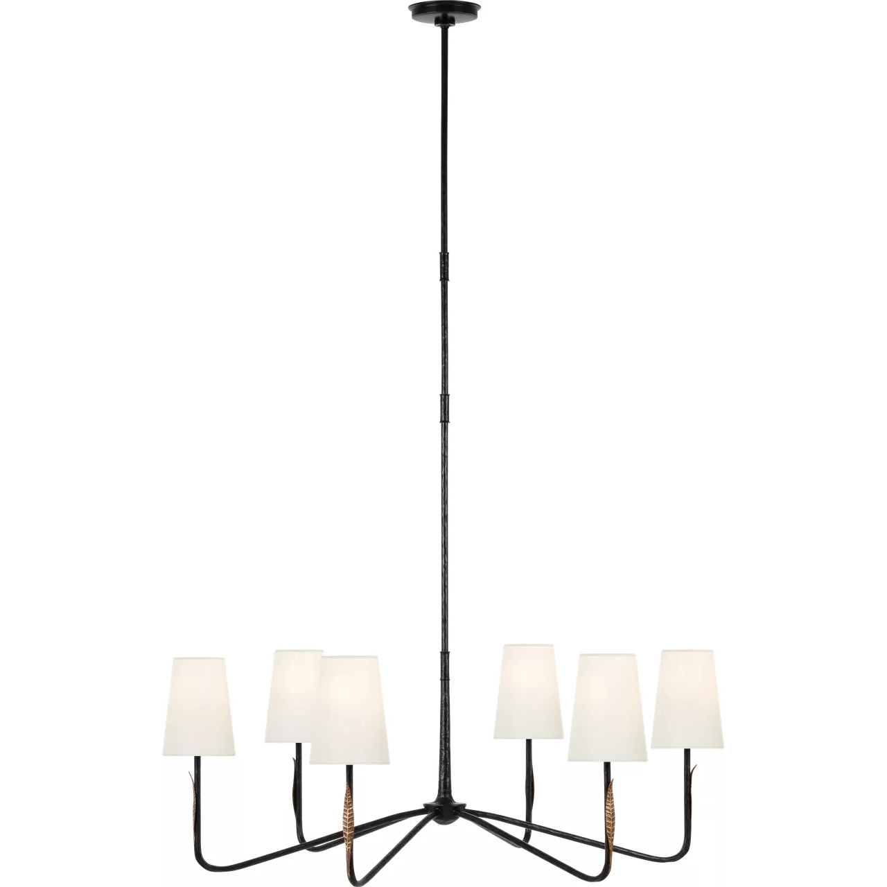 Thomas O'Brien Kairos LED 39.75 inch Aged Iron and Roman Bronze Chandelier Ceiling Light