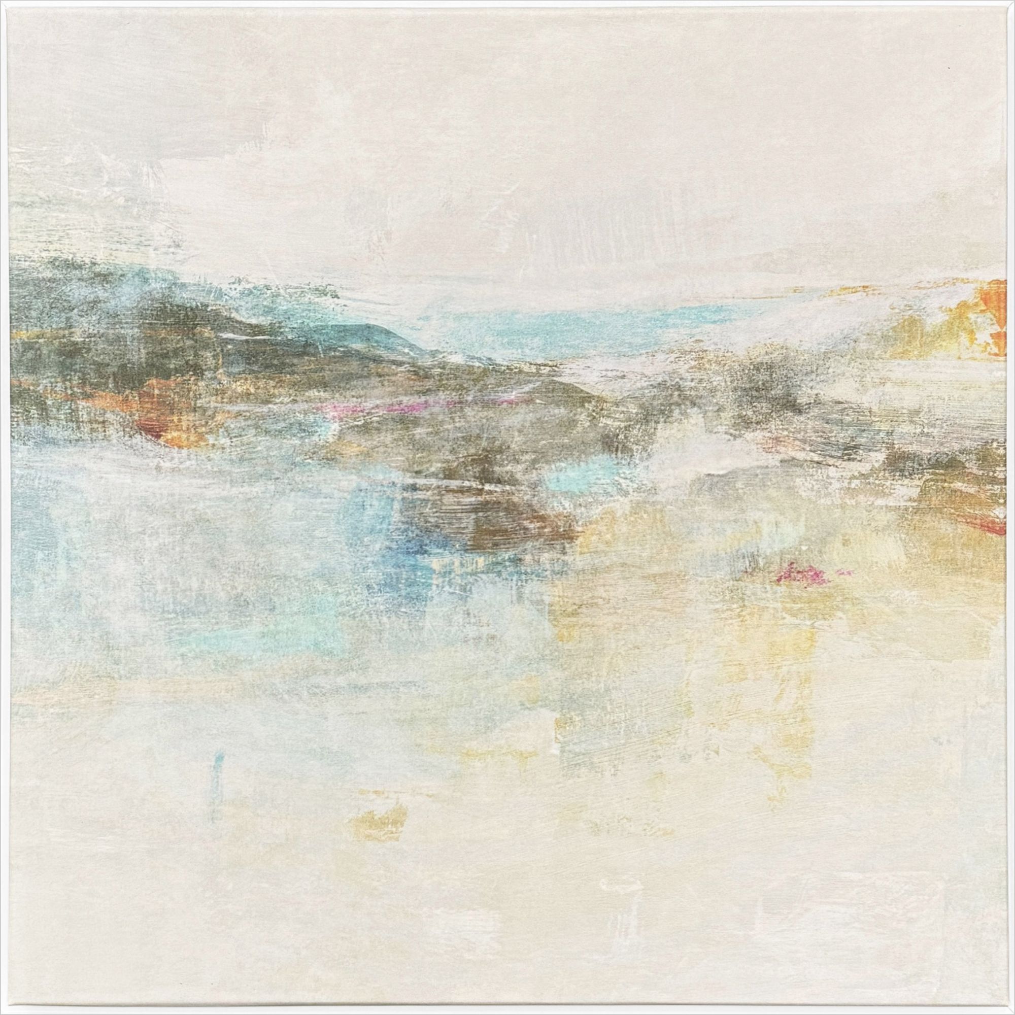 Wild Sea Beige and Brown and Teal Canvas, Propac