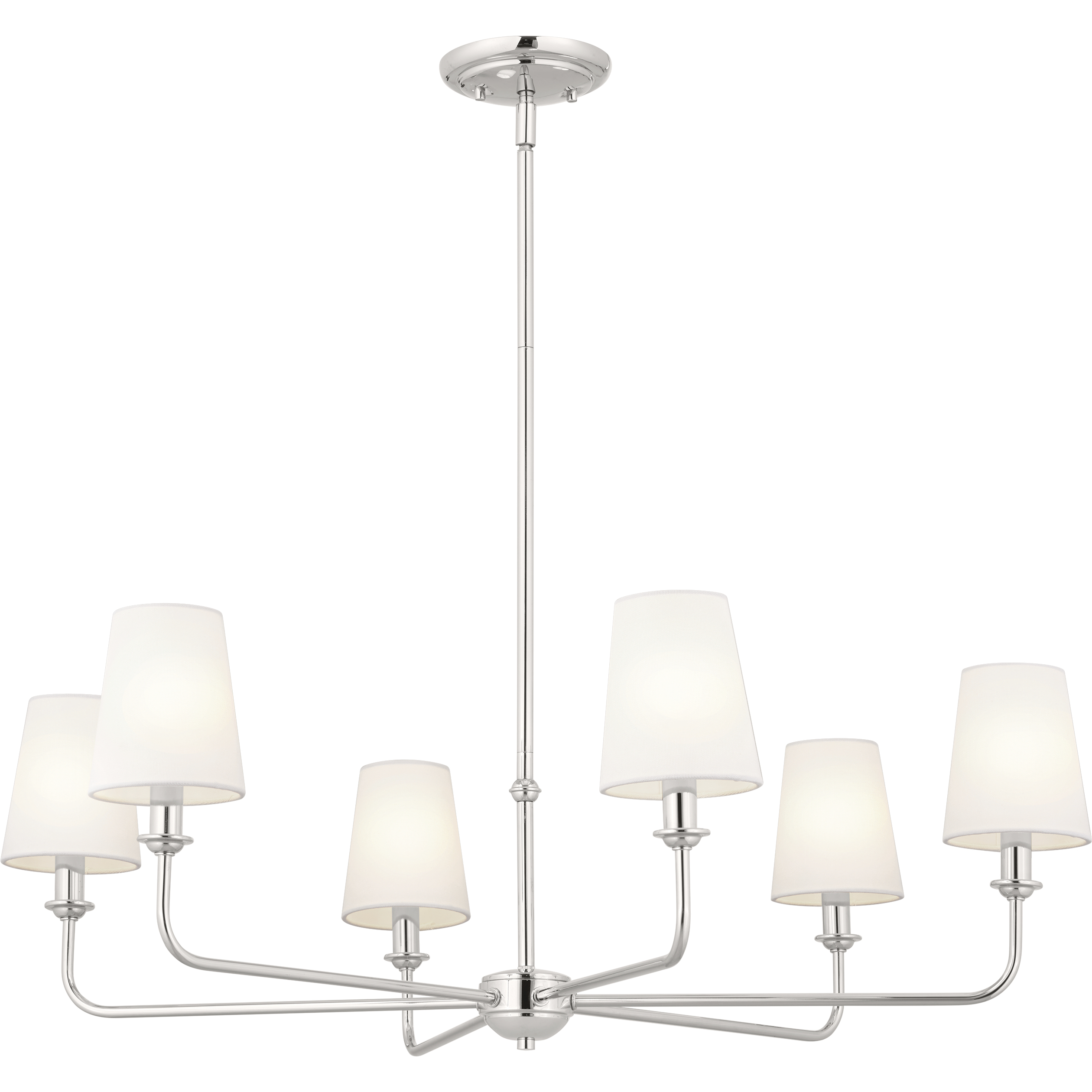 Pallas 6 Light 32.25 inch Polished Nickel Chandelier Ceiling Light