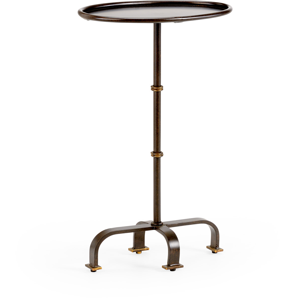 Chelsea House 26 X 16 inch Brown/Gold Accents Side Table