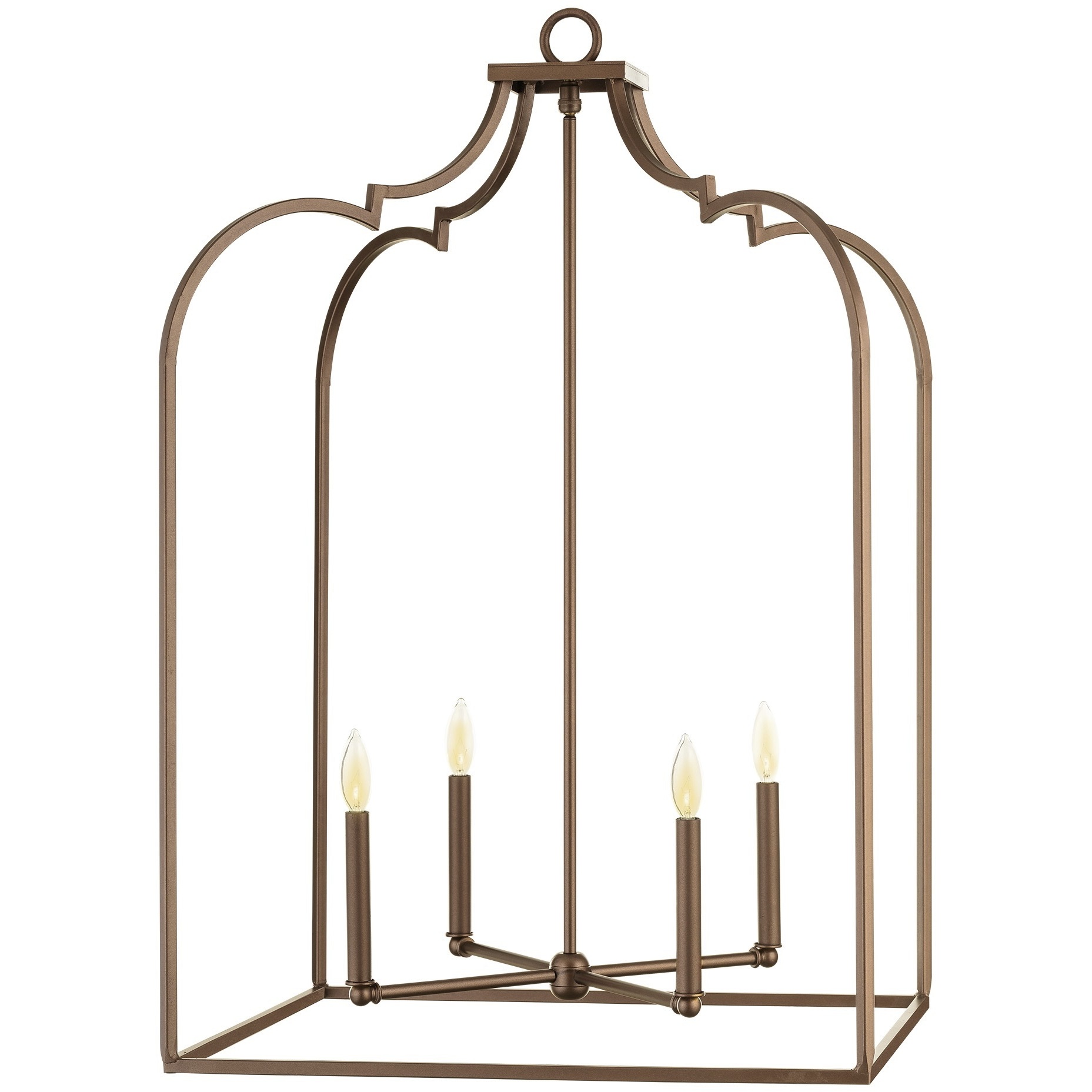 Lowcountry 4 Light Antique Brass Pendant Ceiling Light