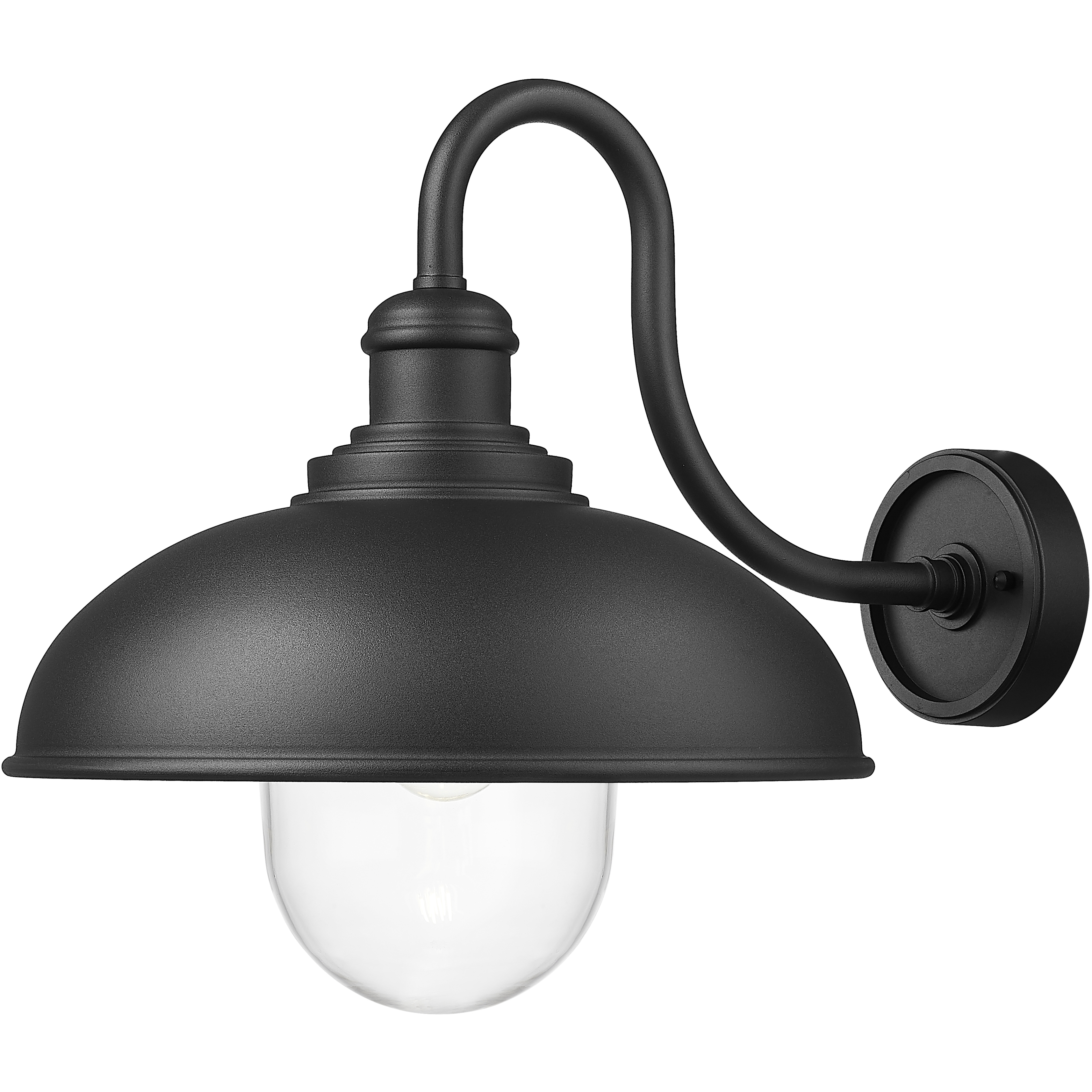 RLM 1 Light 15.5 inch Sand Black Outdoor Wall Light