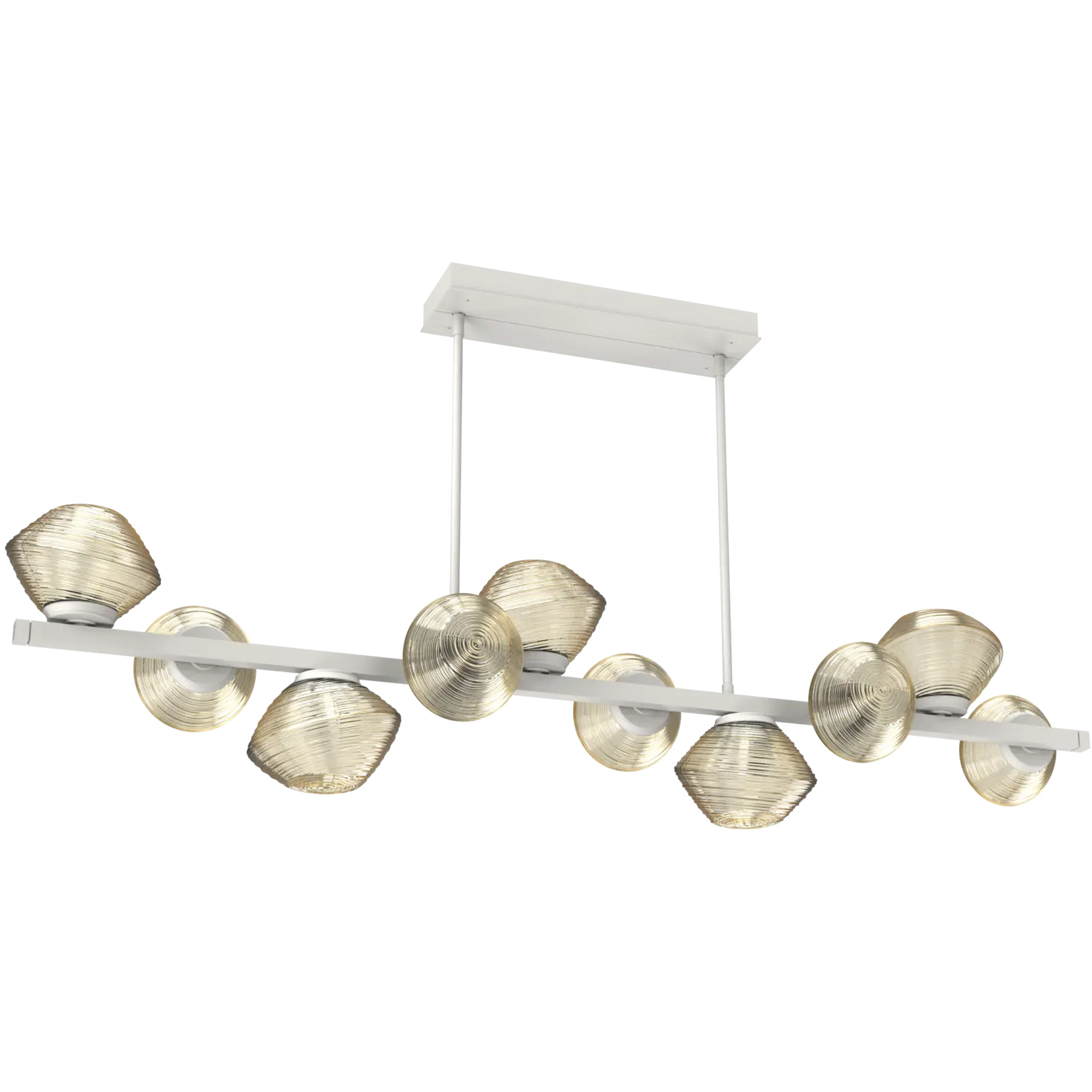 Mesa LED 58 inch Salt White Chandelier Ceiling Light, Twisted Branch