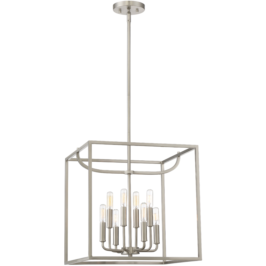 Uptown 8 Light 17 inch Satin Platinum Foyer Light Ceiling Light