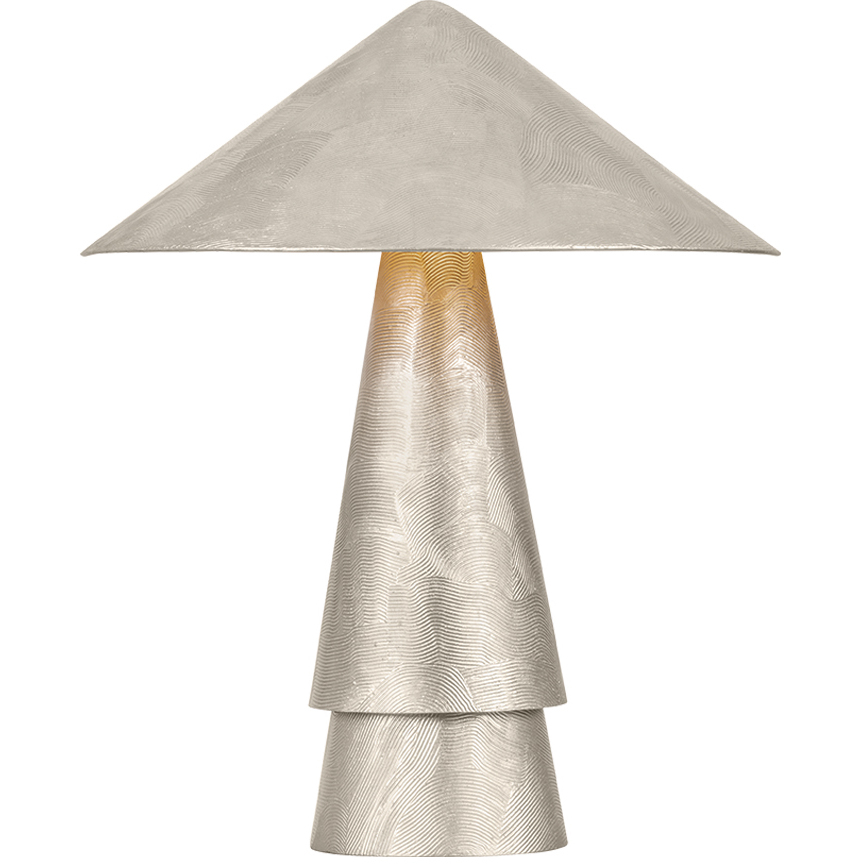 Foxton 22 inch 15 watt Warm Silver Leaf Table Lamp Portable Light