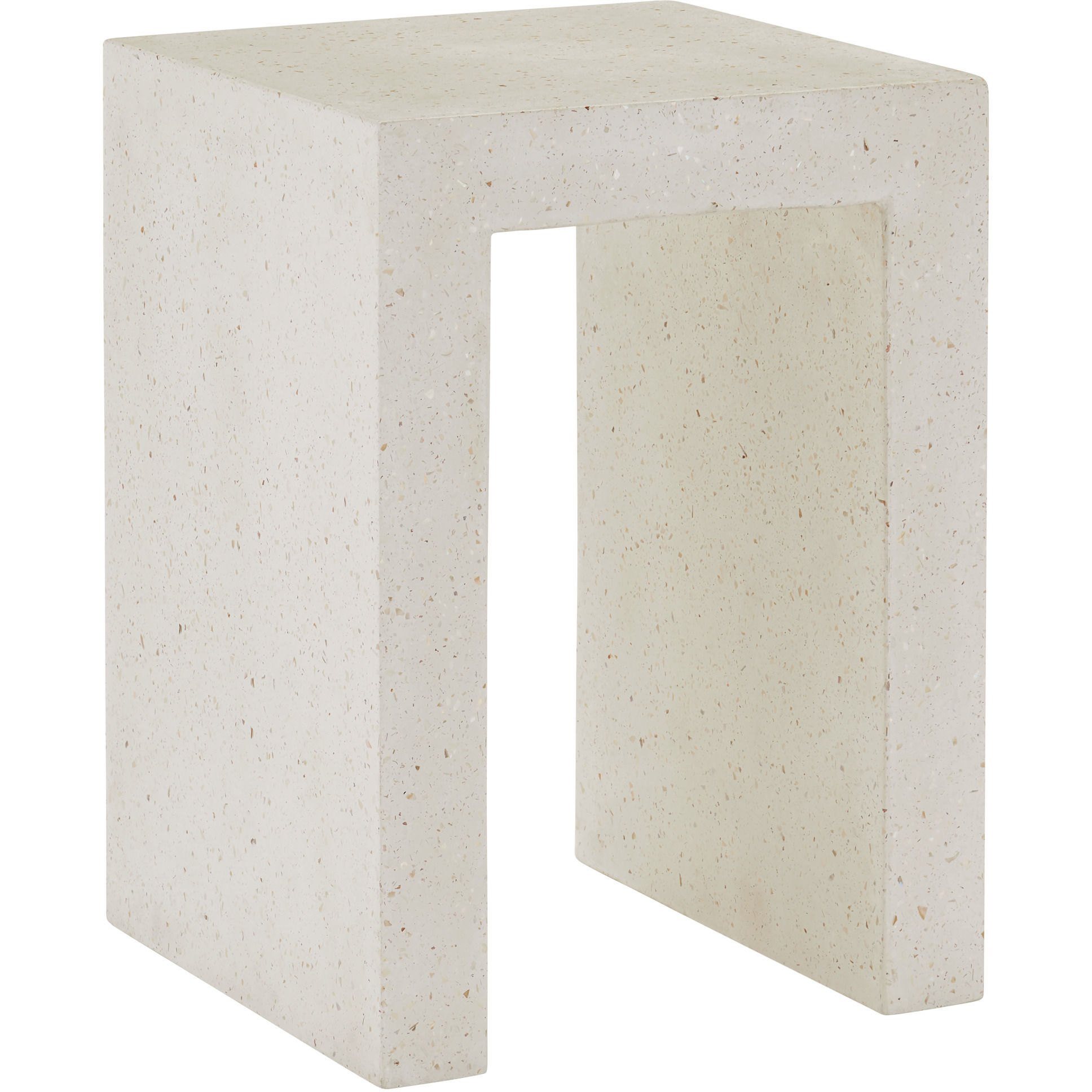 Carson 22 X 16 inch Ivory Terrazzo Indoor/Outdoor Accent Table