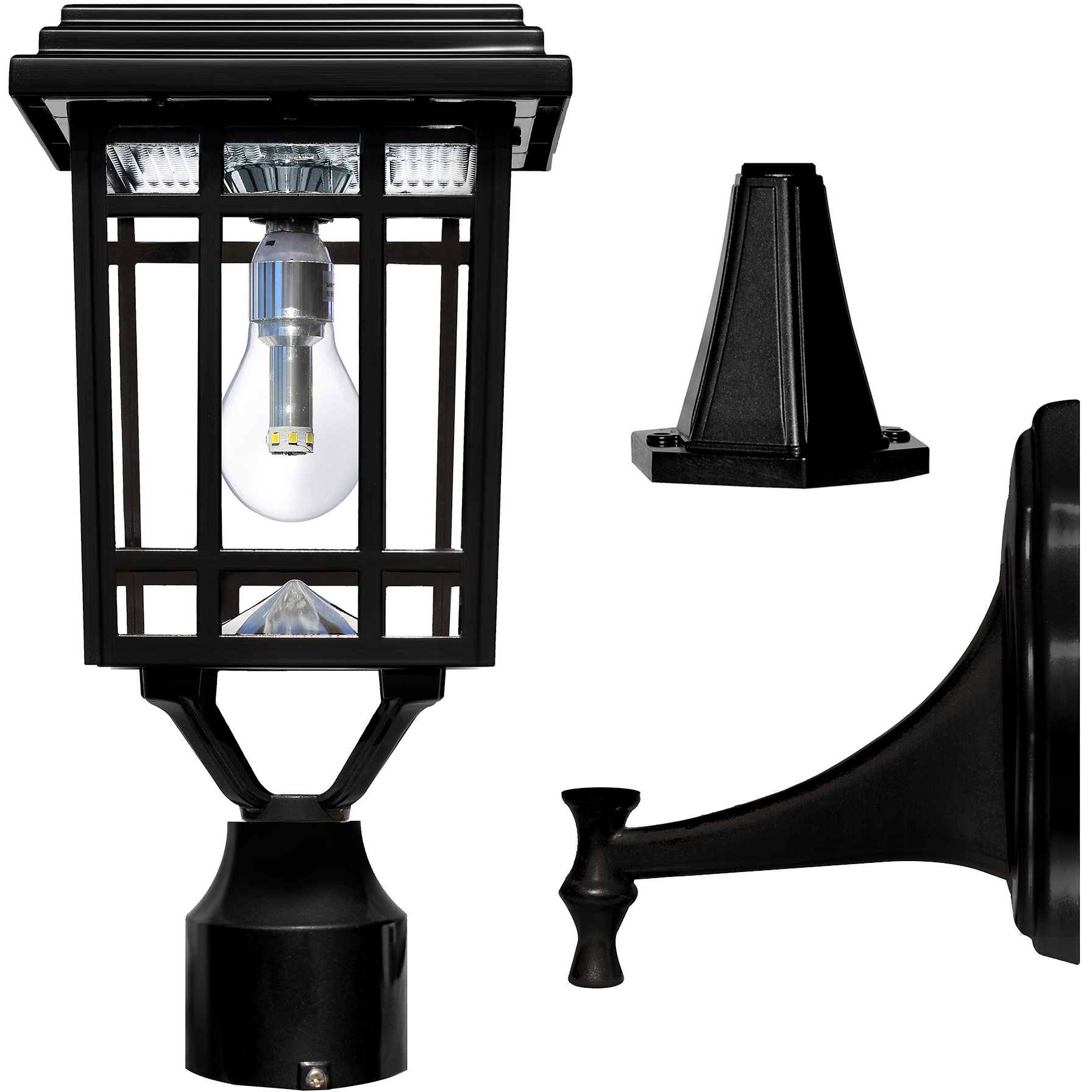 Solar powered post lamp 2025