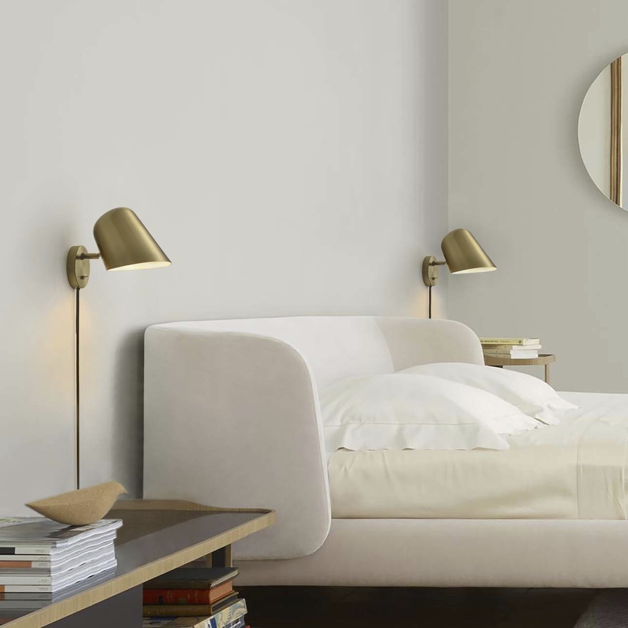 Culver 1 Light 7 inch Brushed Brass Wall Sconce Wall Light in Brushed Brass Steel