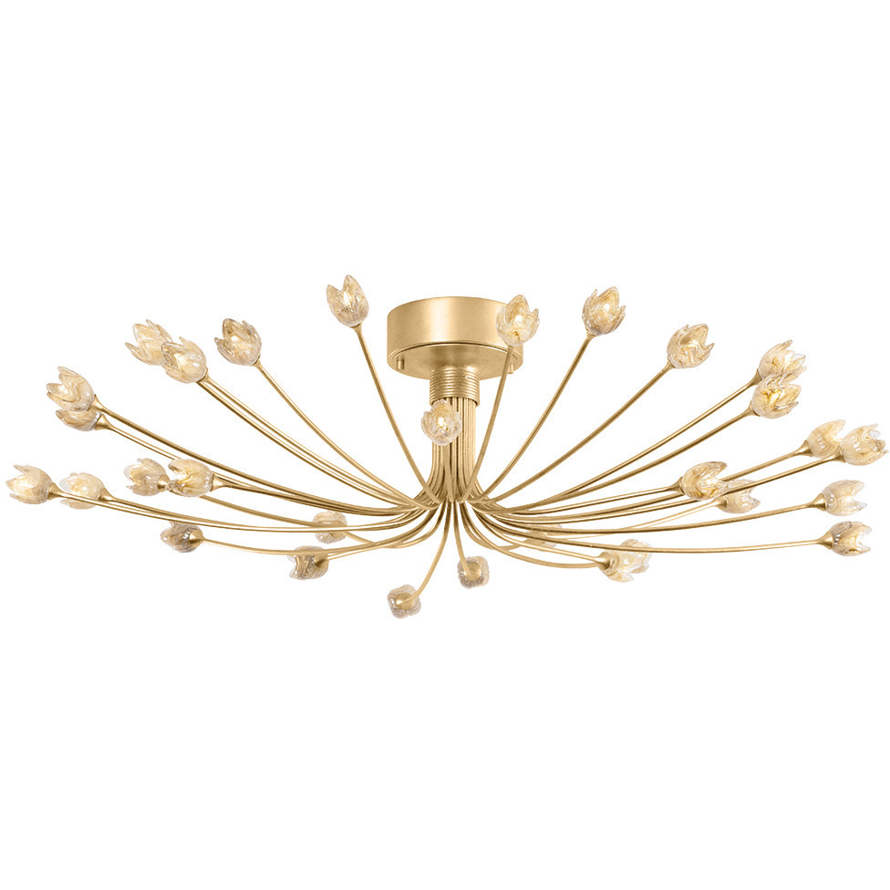 Falkirk 30 Light 42 inch Vintage Gold Leaf Semi Flush Ceiling Light