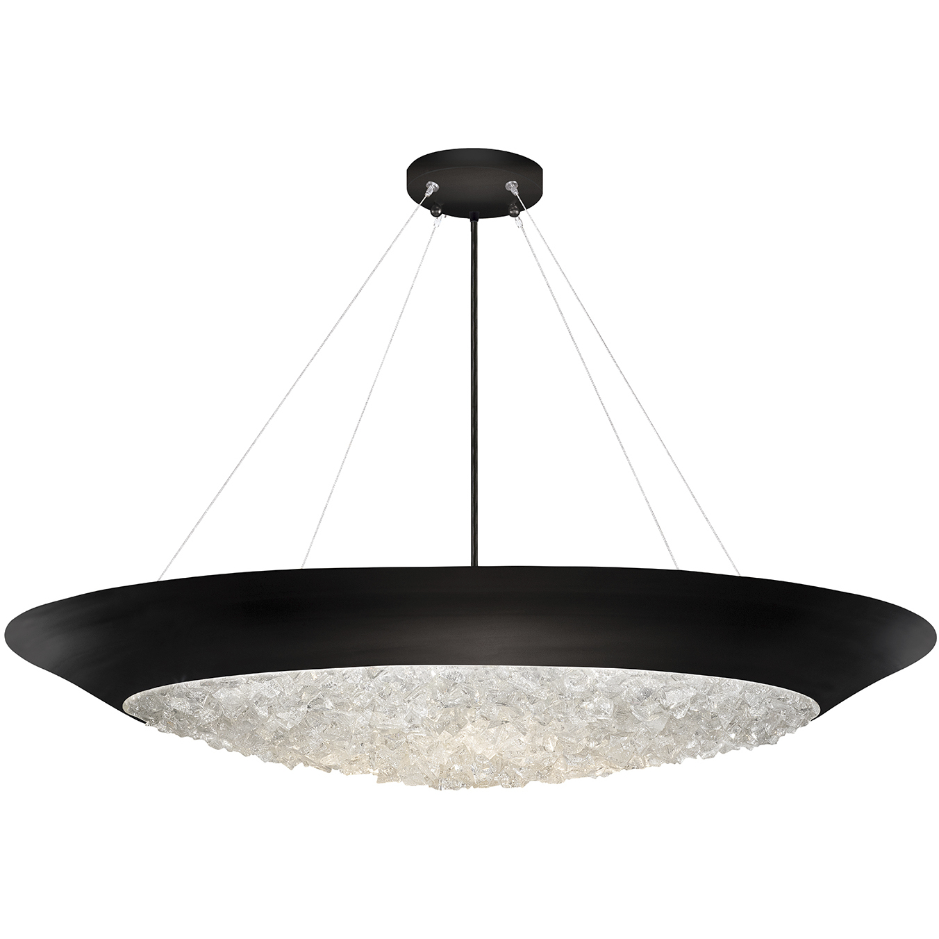 Arctic Halo 3 Light 32 inch Black Pendant Ceiling Light