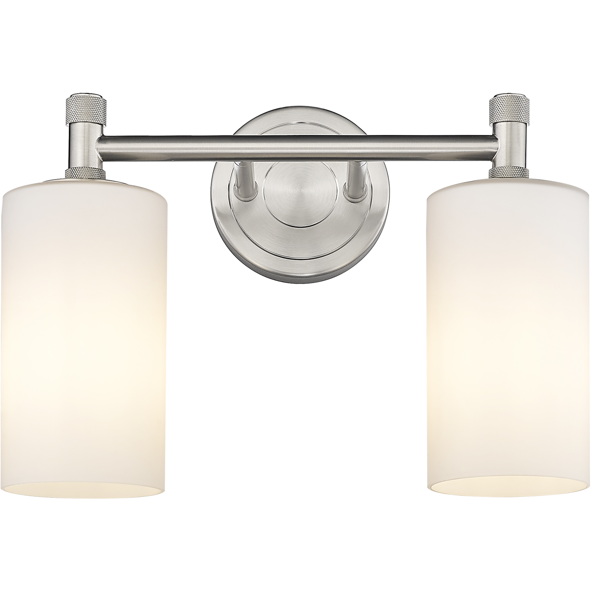 Downtown Urban Crown Point 2 Light 13.88 inch Satin Nickel Bath Vanity Light Wall Light in Matte White