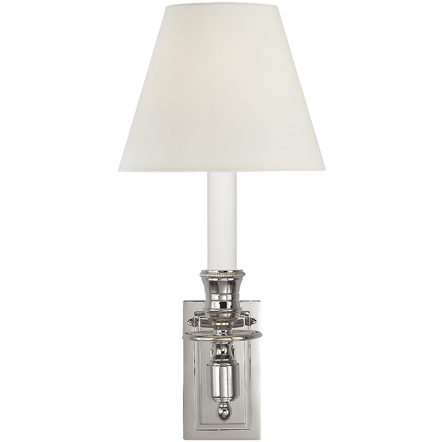 Studio VC French Library3 1 Light 6 inch Polished Nickel Single Sconce Wall Light in Linen 2