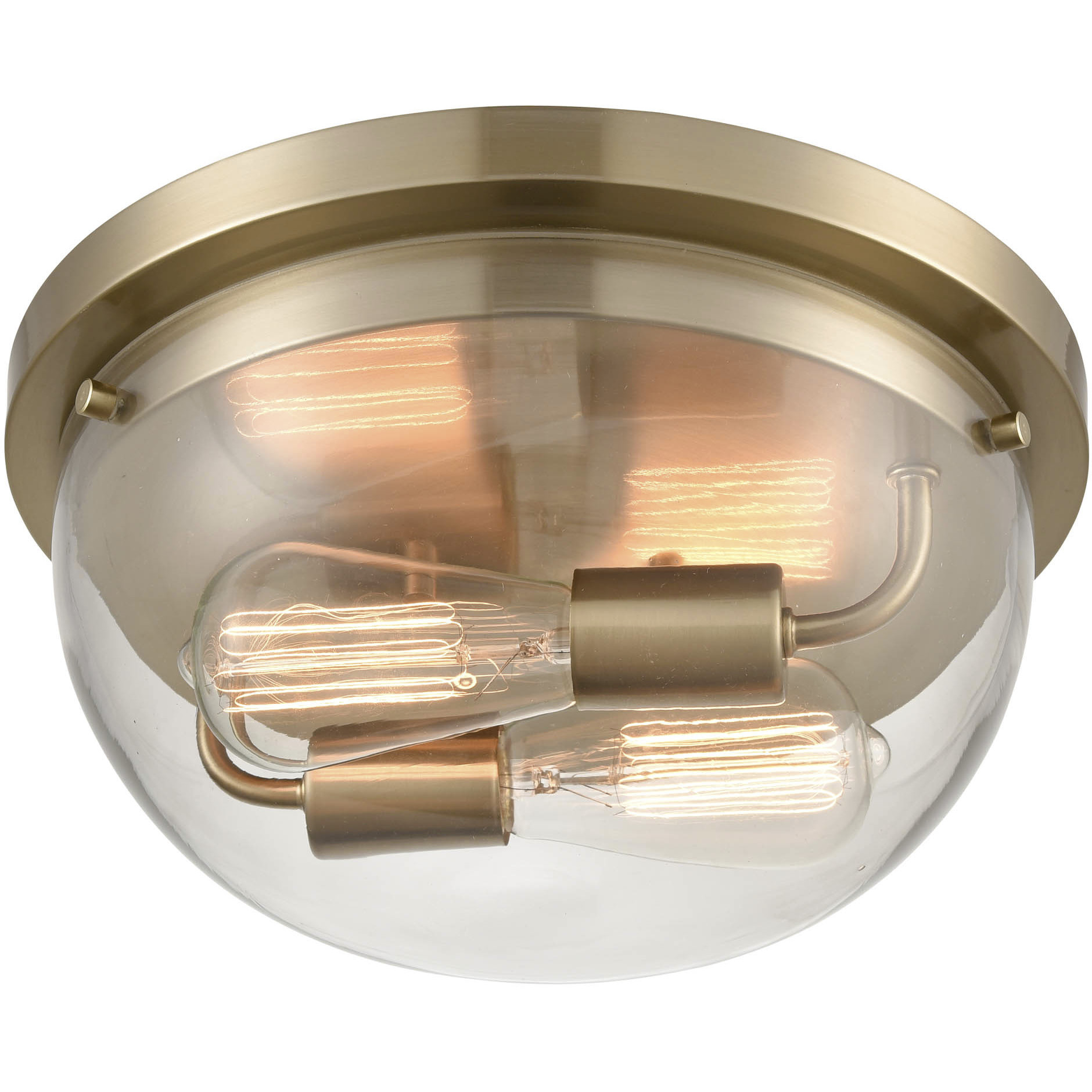 Ashford 2 Light 13 inch Modern Gold Flush Mount Ceiling Light