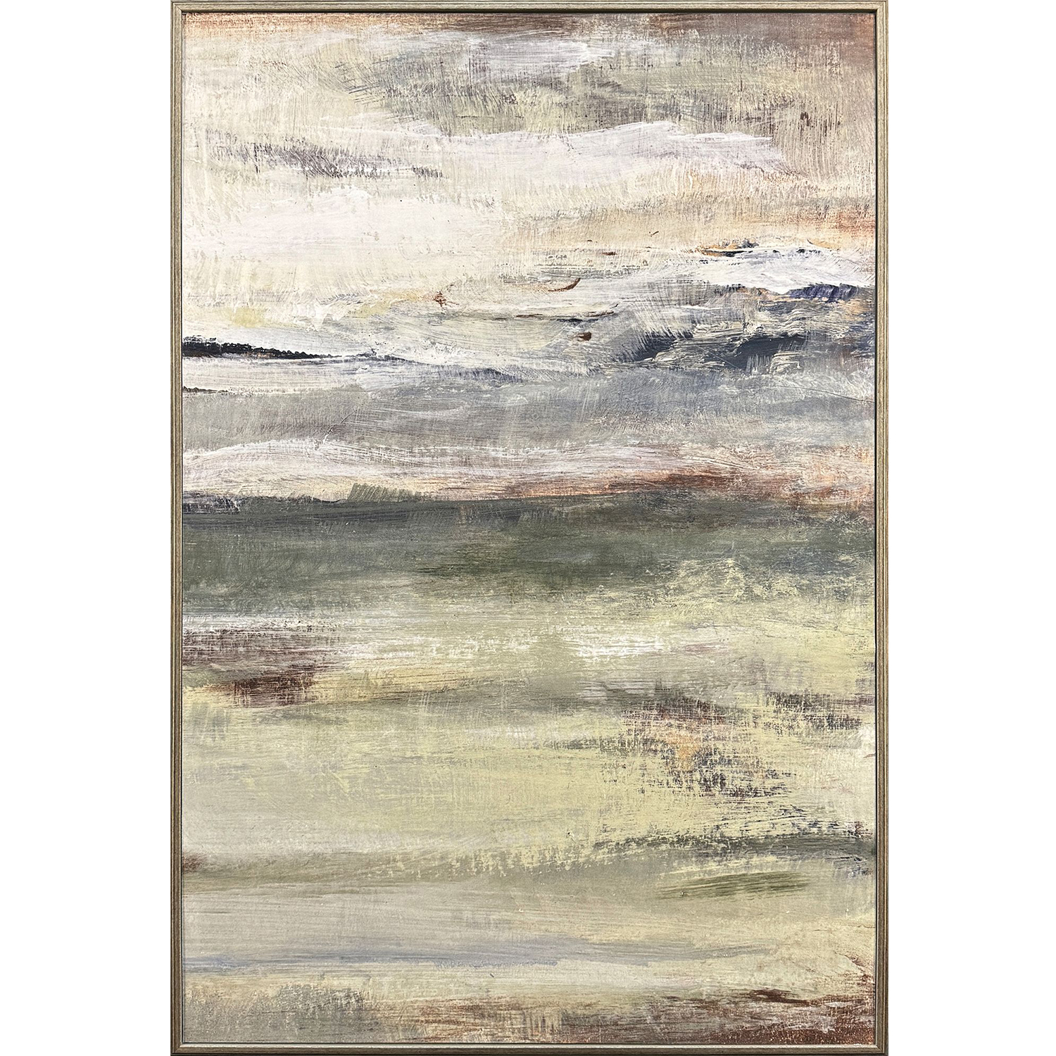 The Land Breathes Multi and Blue and Green and Purple Framed Art