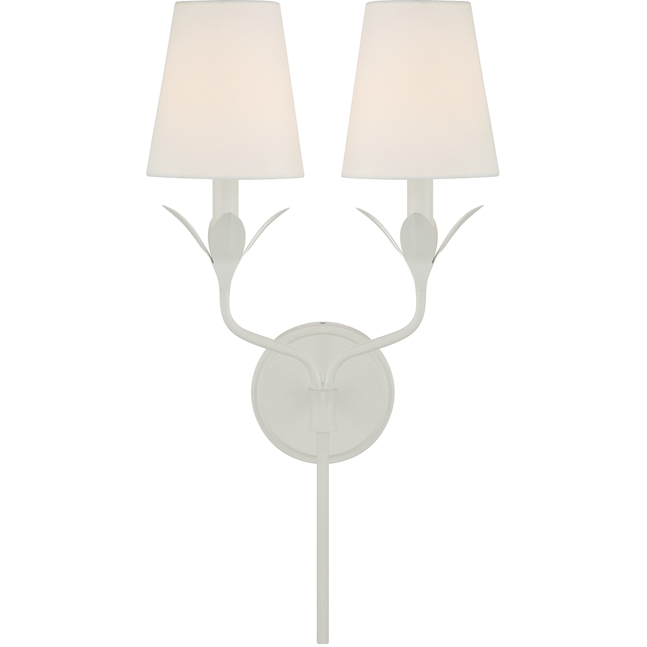 Broche Sconce Wall Light in Matte White