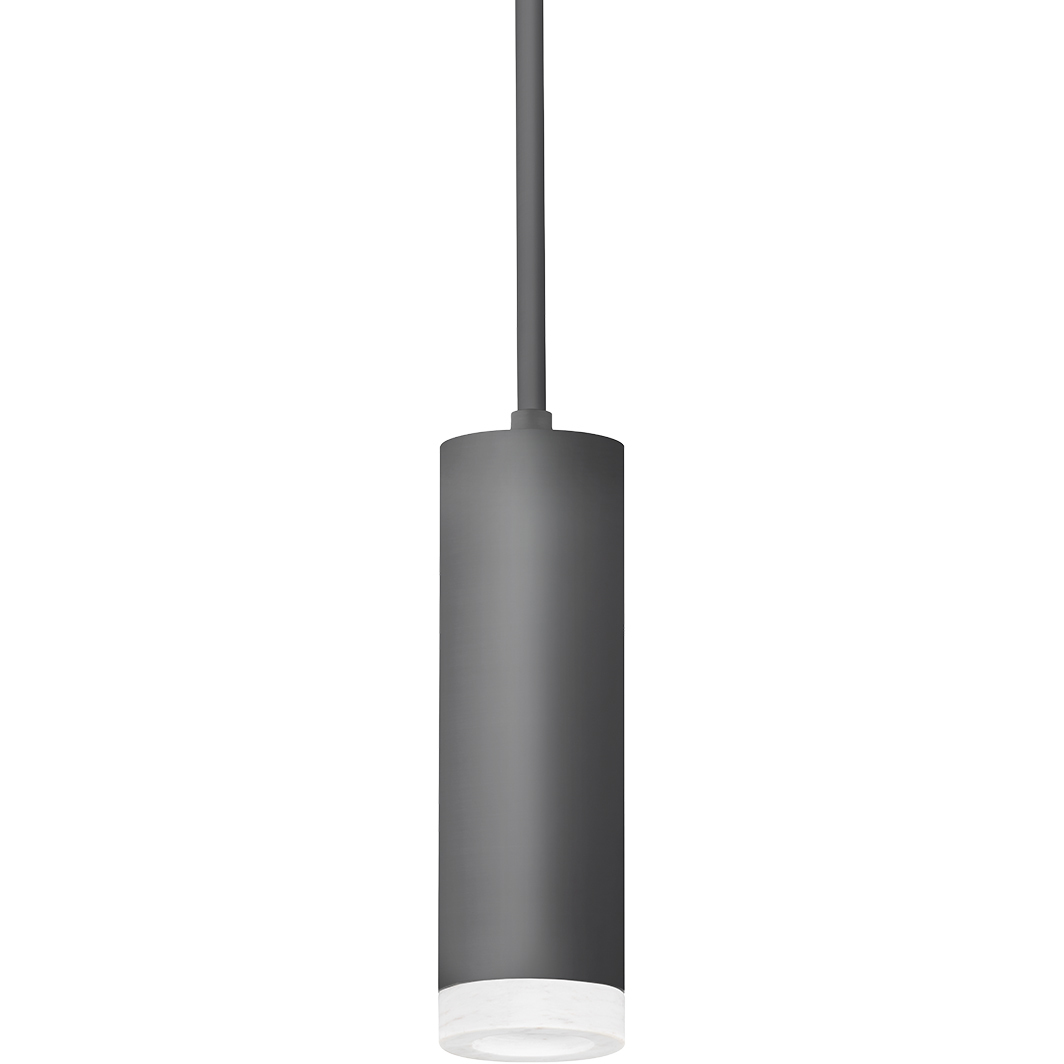 Luxe Cylinder LED 3.75 inch Matte Black Pendant Ceiling Light