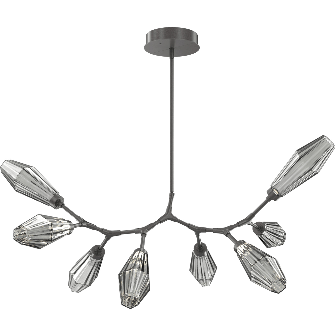 Aalto LED 47 inch Graphite Linear Pendant Ceiling Light in 3000K LED