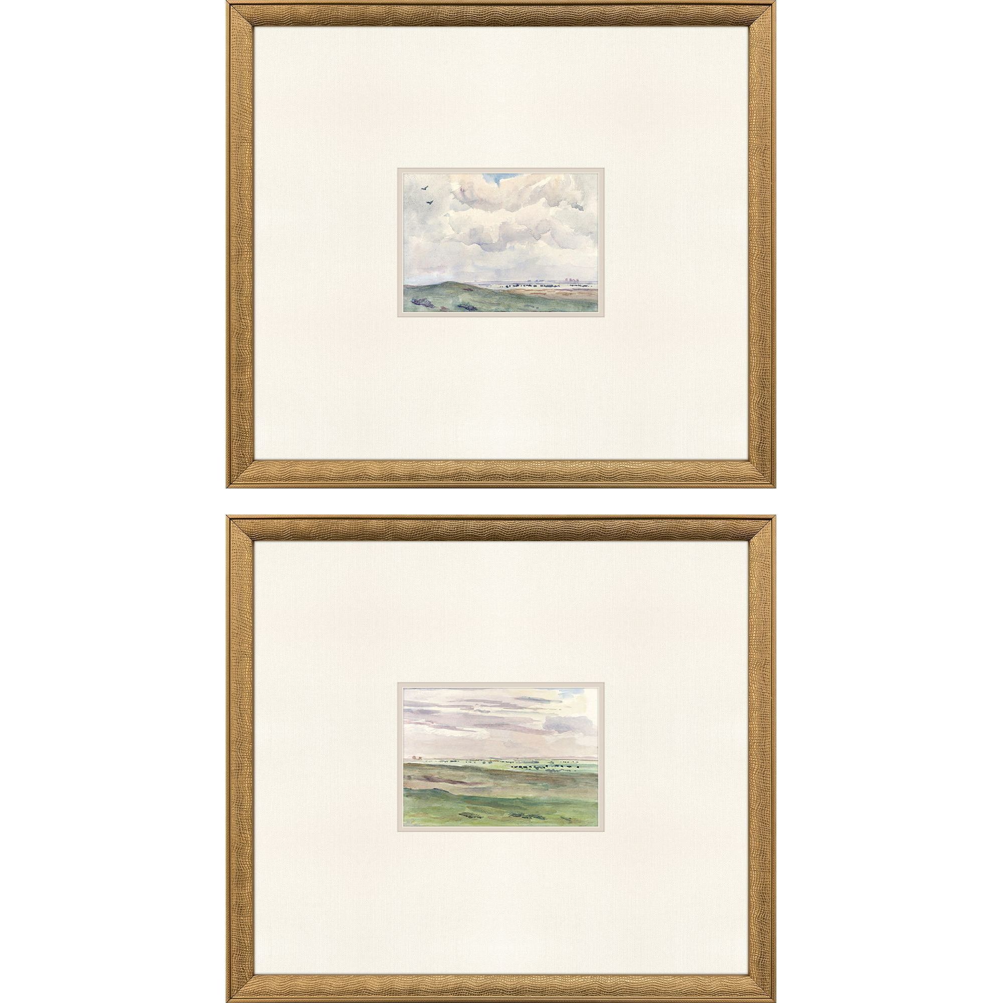 Paragon Green and Blue and Gray and Multi Framed Art