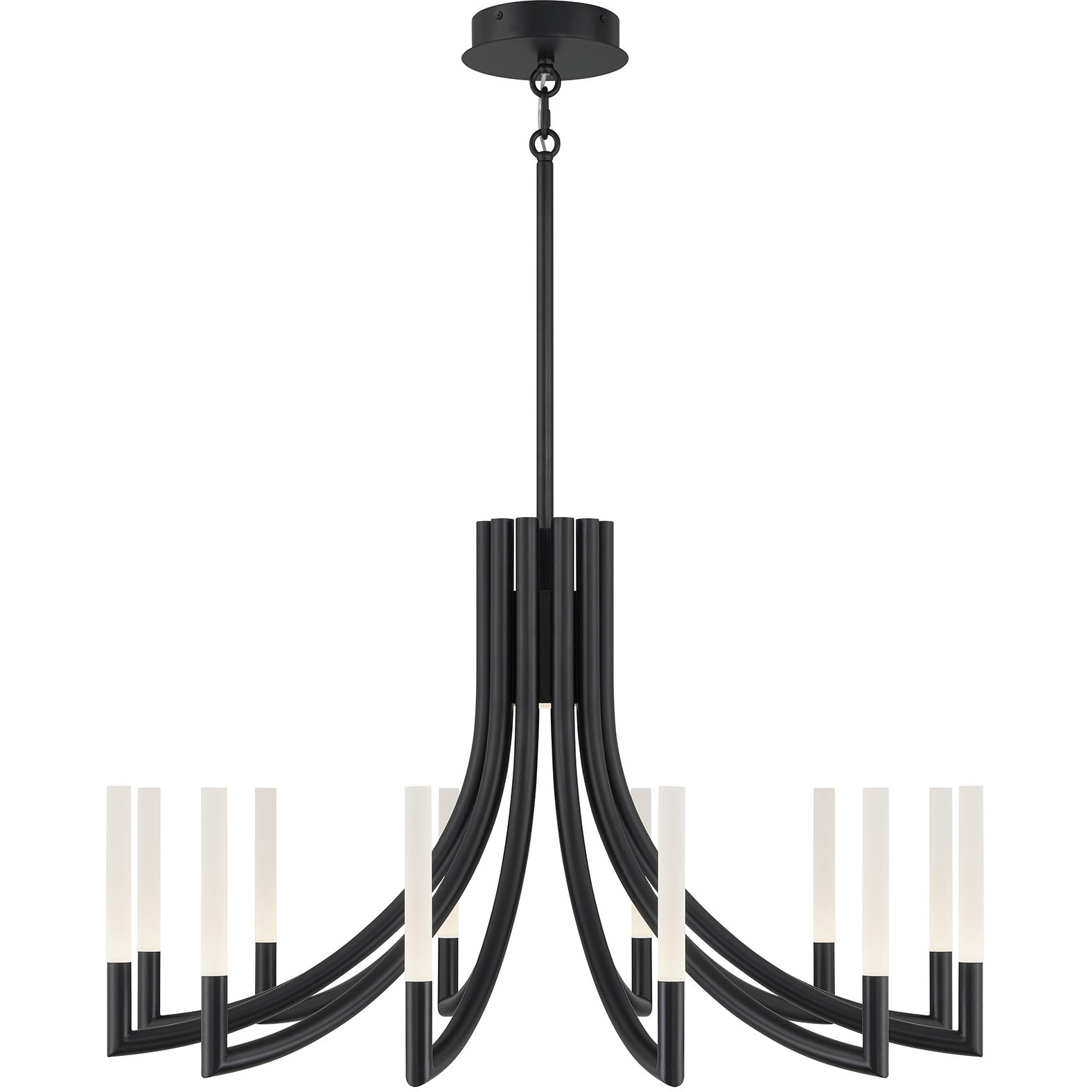 Olette 12 Light 36 inch Black Chandelier Ceiling Light
