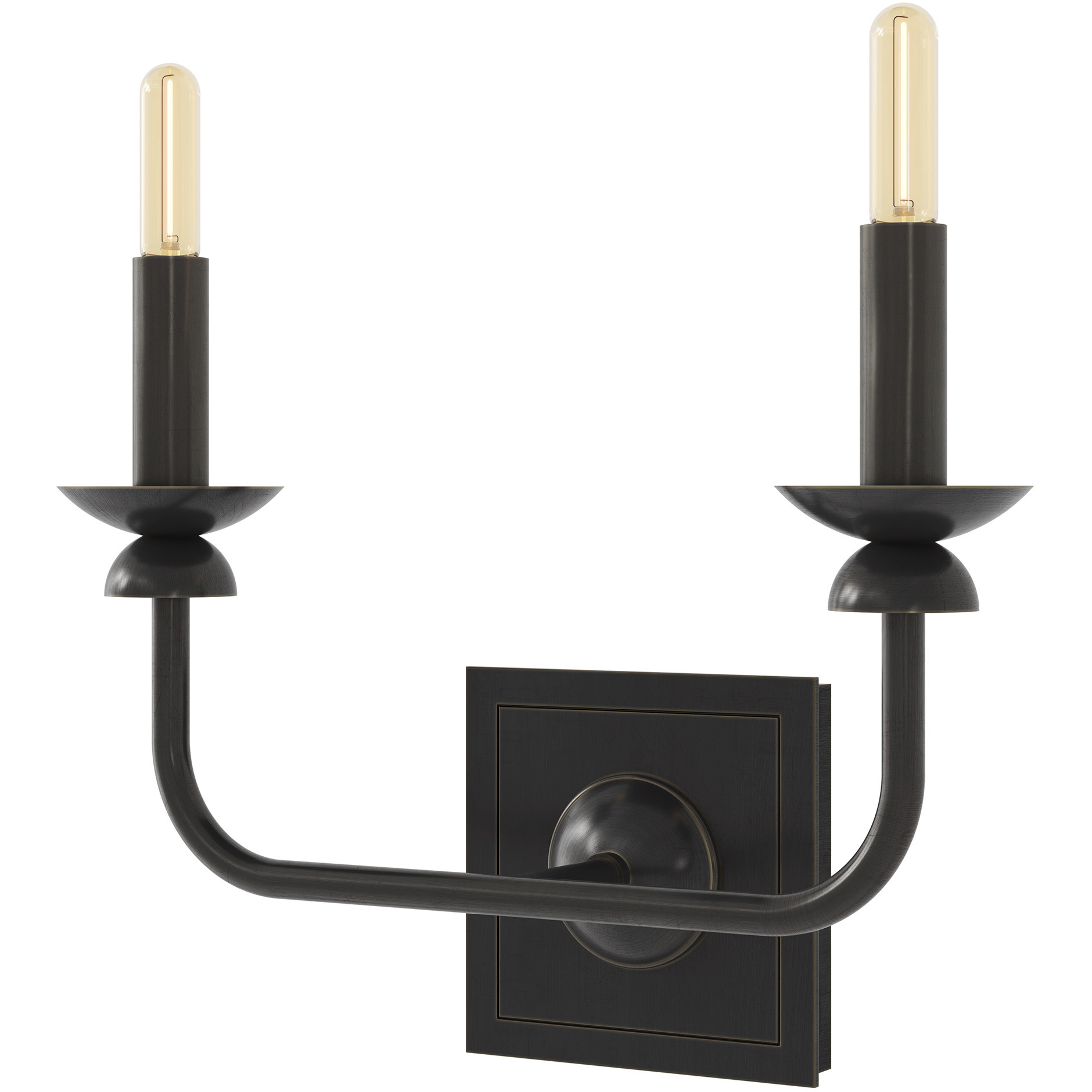 William 2 Light 13.5 inch Deep Patina Bronze Wall Sconce Wall Light
