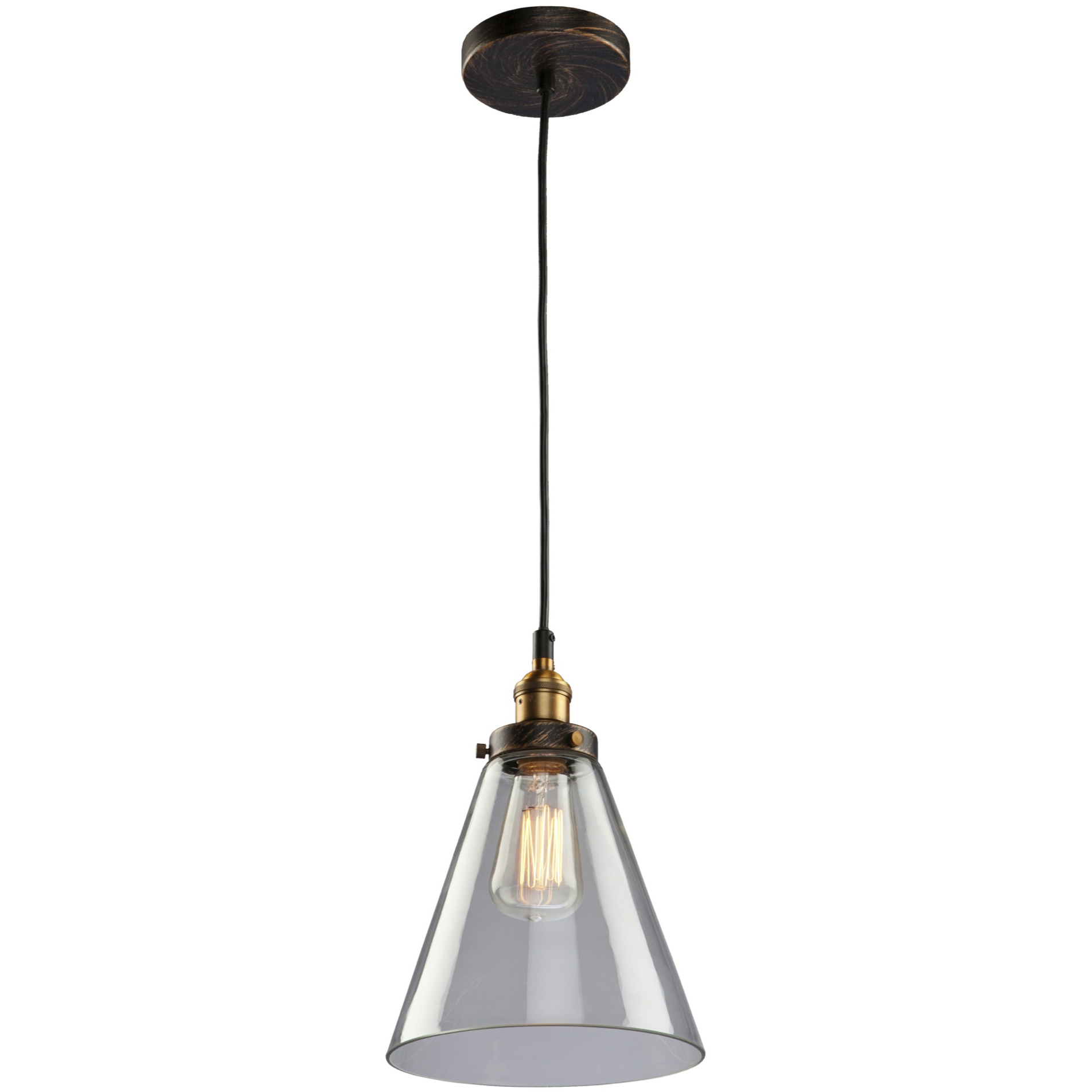 Artcraft AC10166 Greenwich 1 Light 7.5 inch Bronze and Copper Pendant