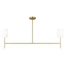 Barbara Barry Key 2 Light 52 inch Burnished Brass Linear Chandelier Ceiling Light