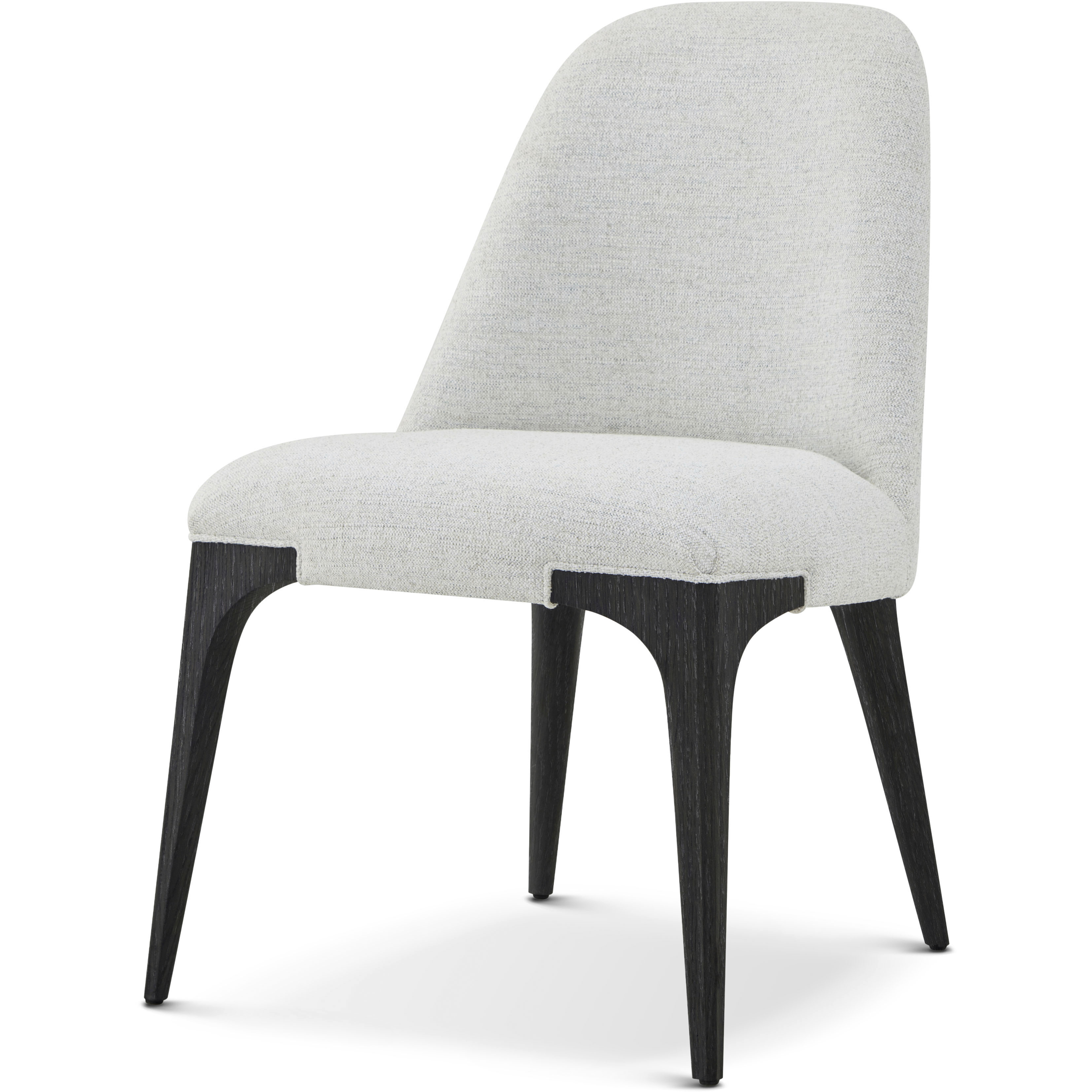 Spencer St. James Onyx Dining Side Chair, Wooden, Upholstered