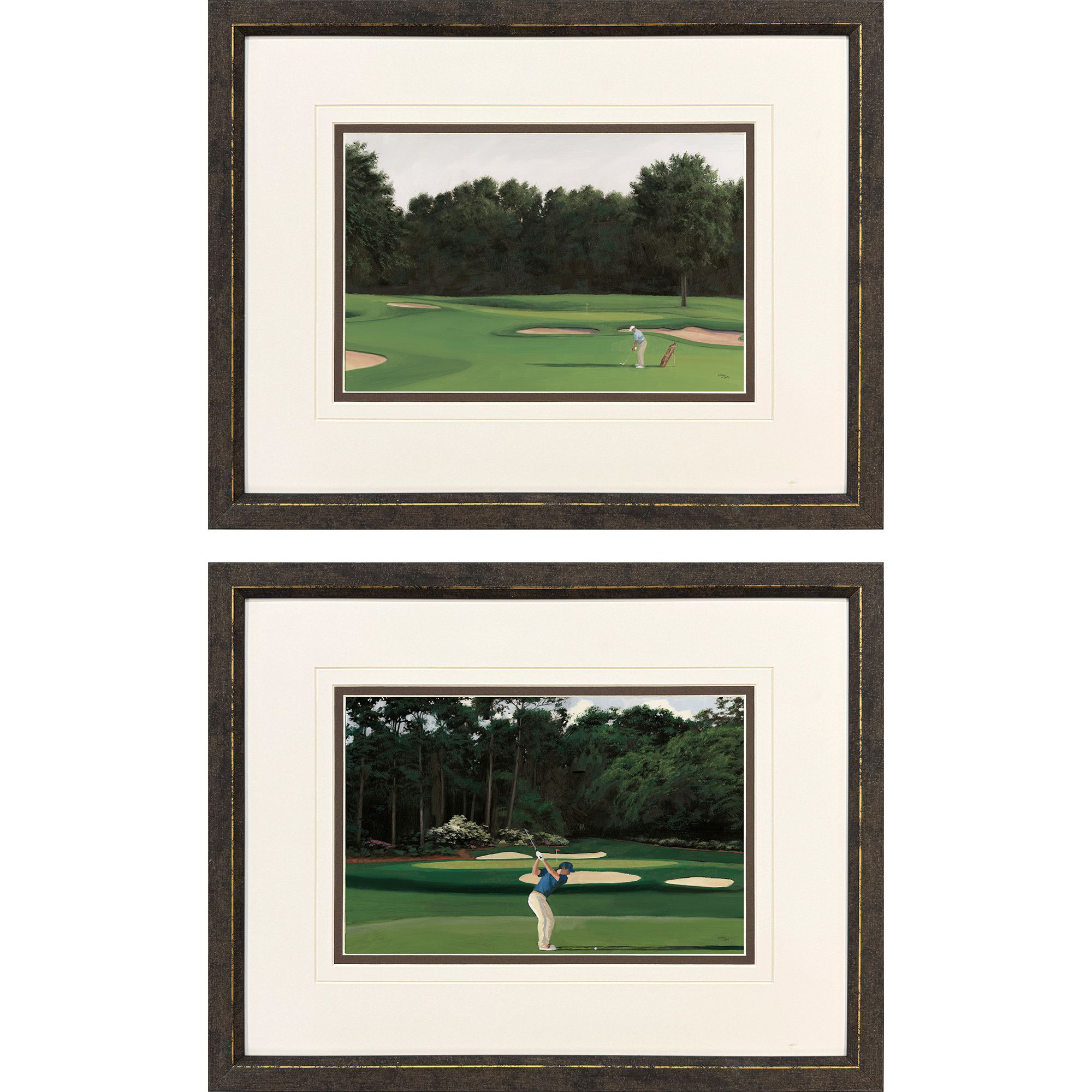 The Fairway Green and Beige and Blue Framed Art, Propac