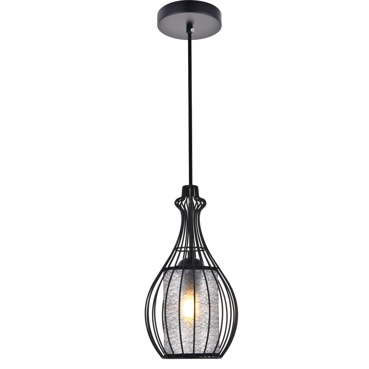 Miya 1 Light 6.7 inch Black Pendant Ceiling Light
