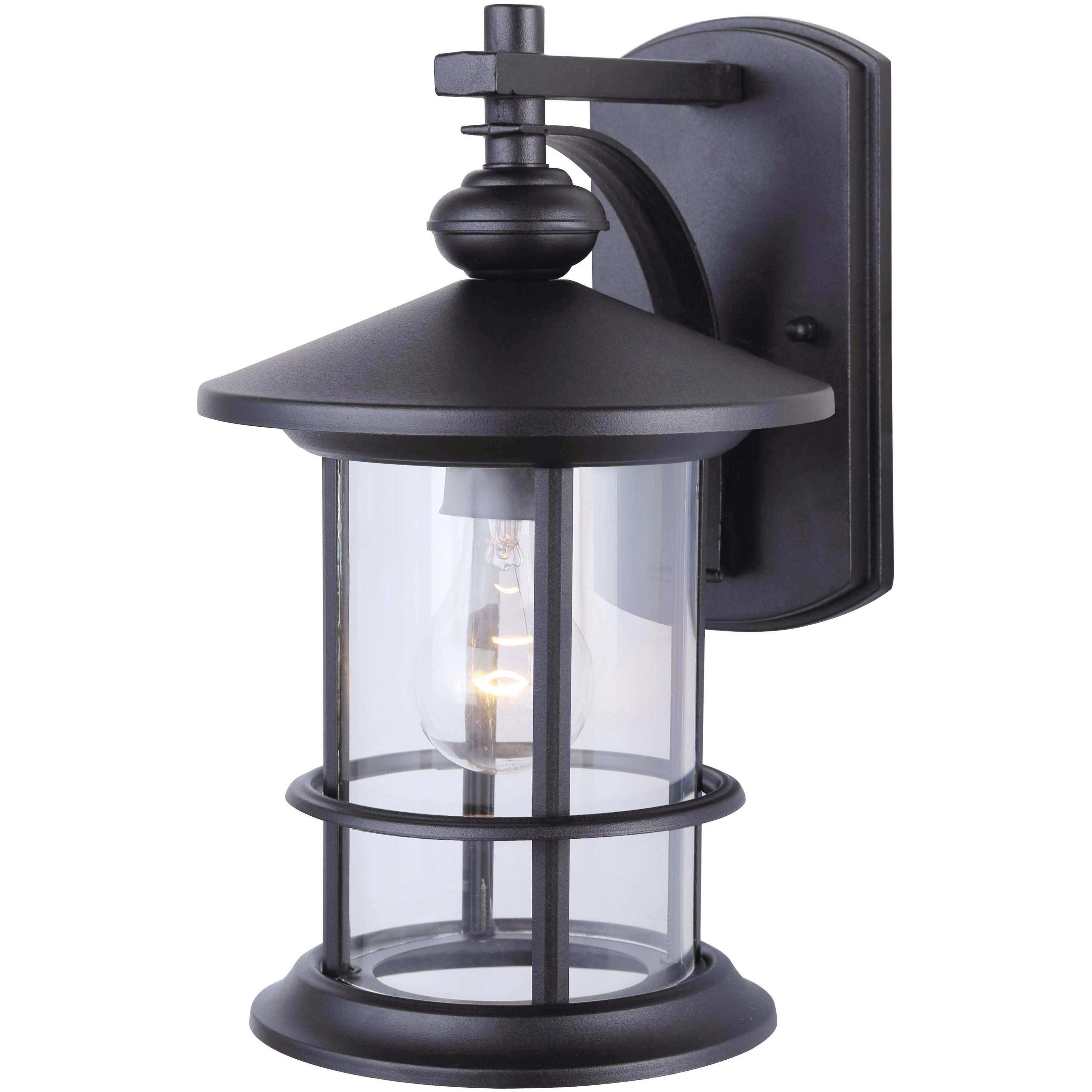Madison 1 Light 13 inch Black Outdoor Wall Light
