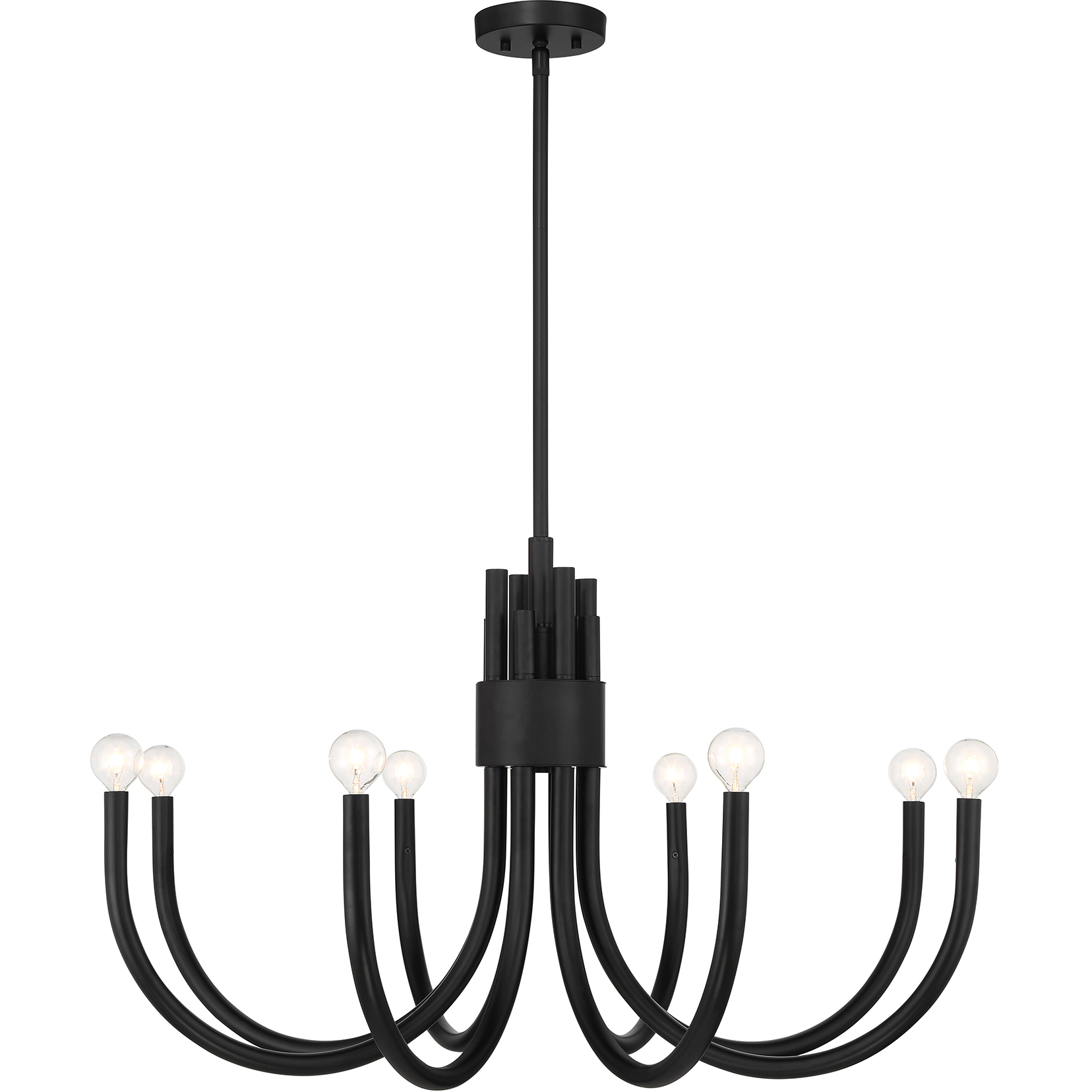 Sorrento 8 Light 34 inch Matte Black Chandelier Ceiling Light, Essentials