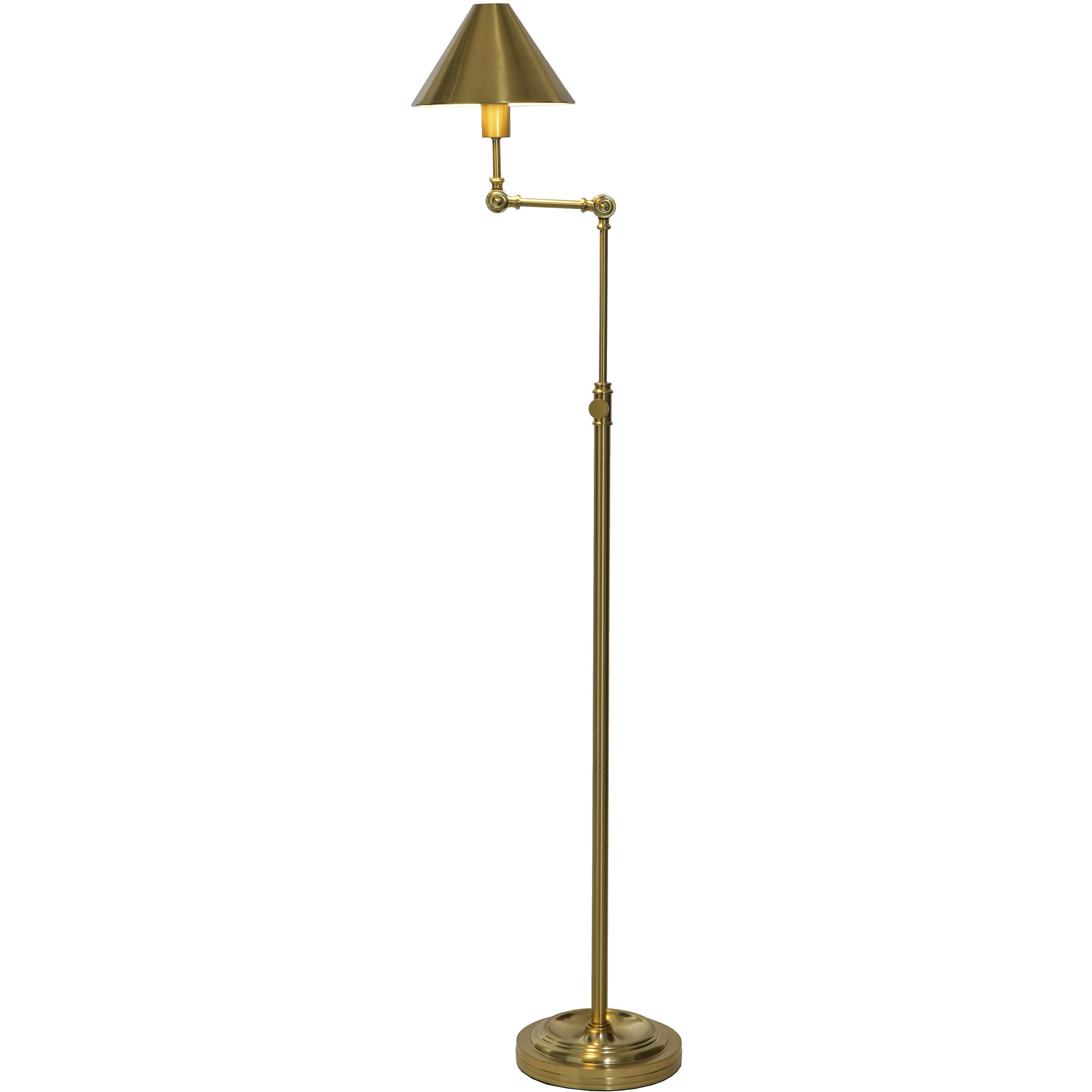 Arden 62 inch 60 watt Polished Brass Floor lamp Portable Light