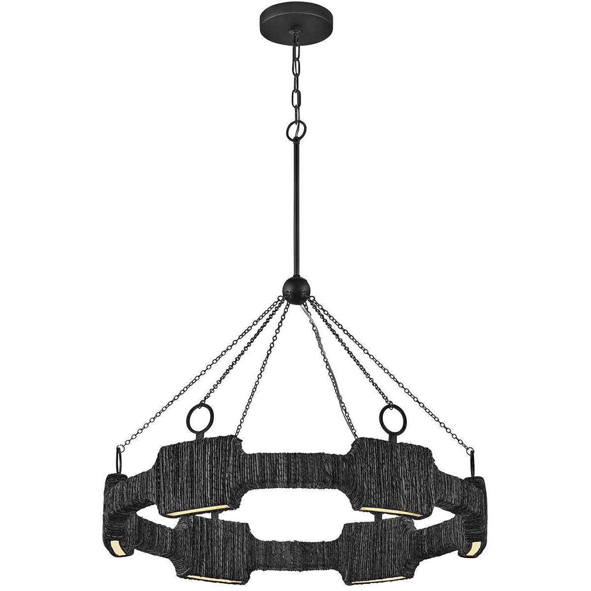 Lisa McDennon Raffi LED 30 inch Carbon Black Chandelier Ceiling Light