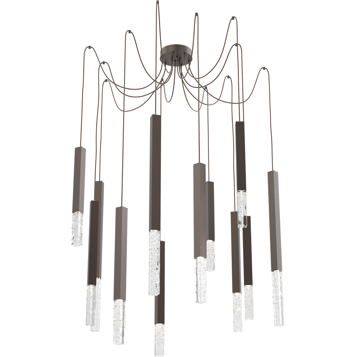 Axis LED 11 inch Flat Bronze Swag Multi-Pendant Ceiling Light in 2700K LED, XL