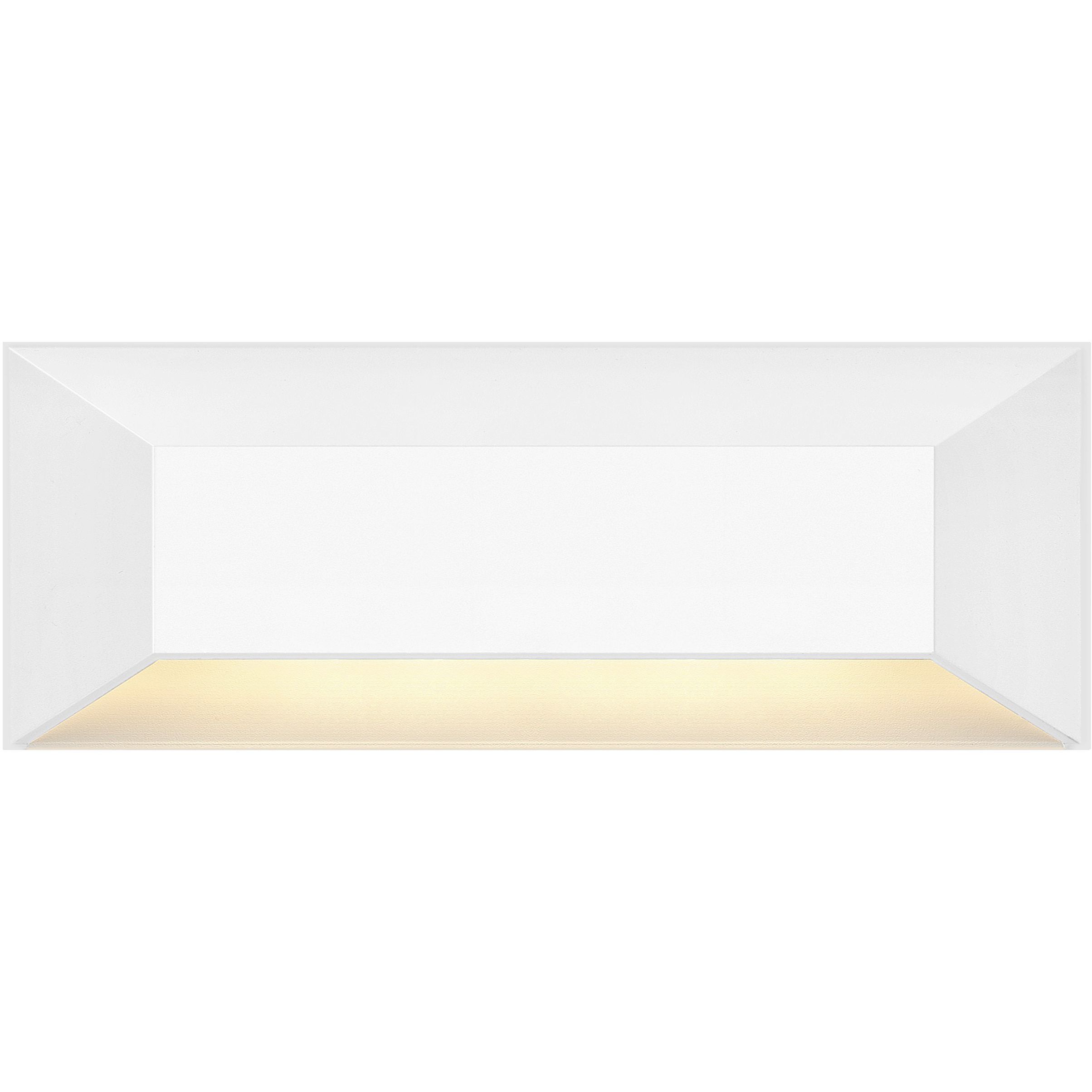 Nuvi 12v 2.60 watt Matte White Landscape Deck Sconce, Rectangular