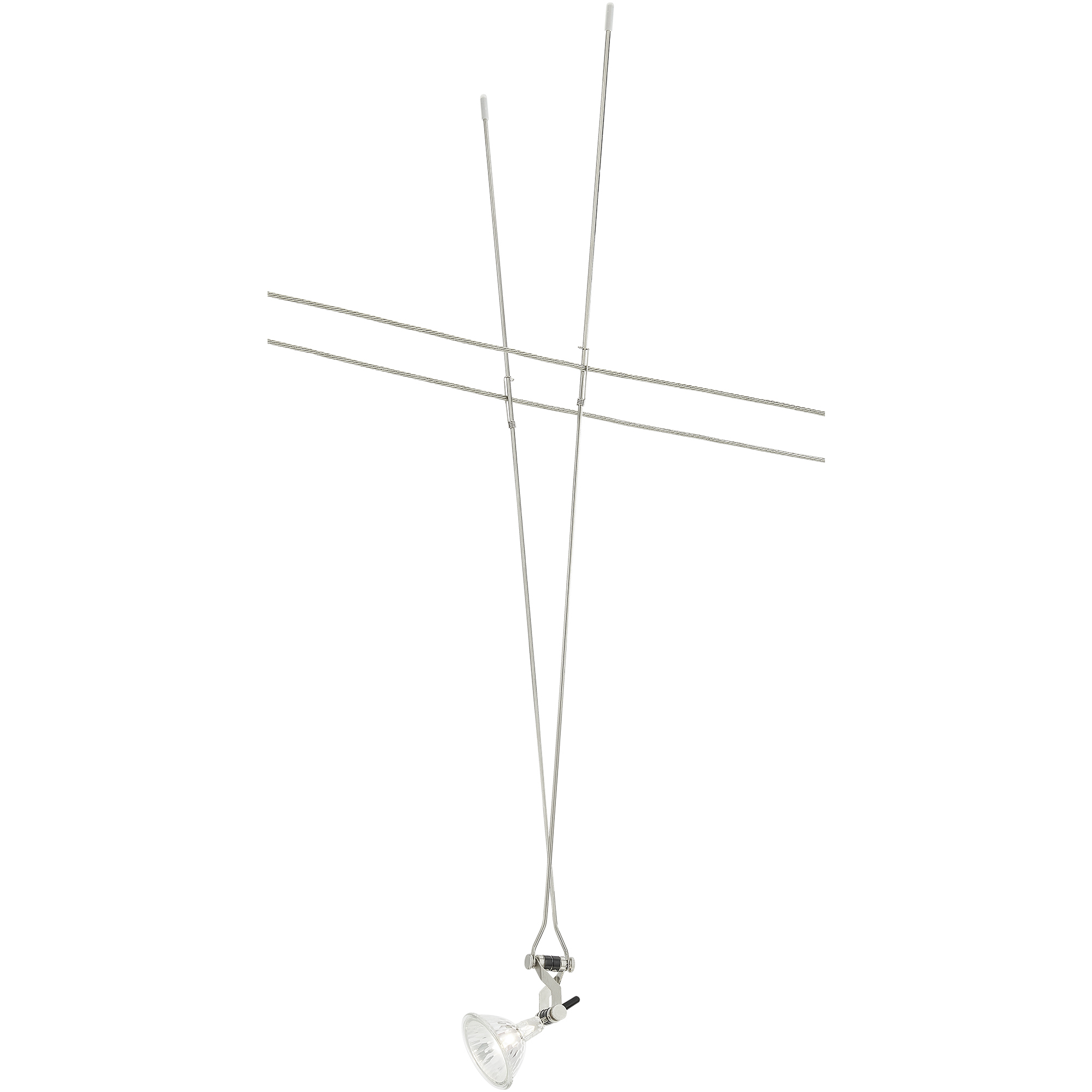 K Jane 1 Light 12 Satin Nickel Low-Voltage Track Head Ceiling Light in 24 inch
