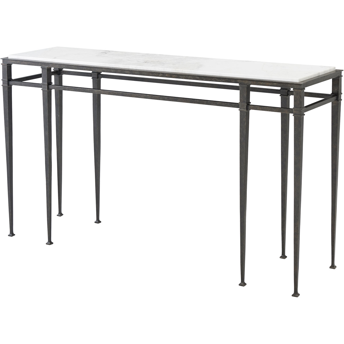 Gavon 60 inch White Volakas Marble Console Table
