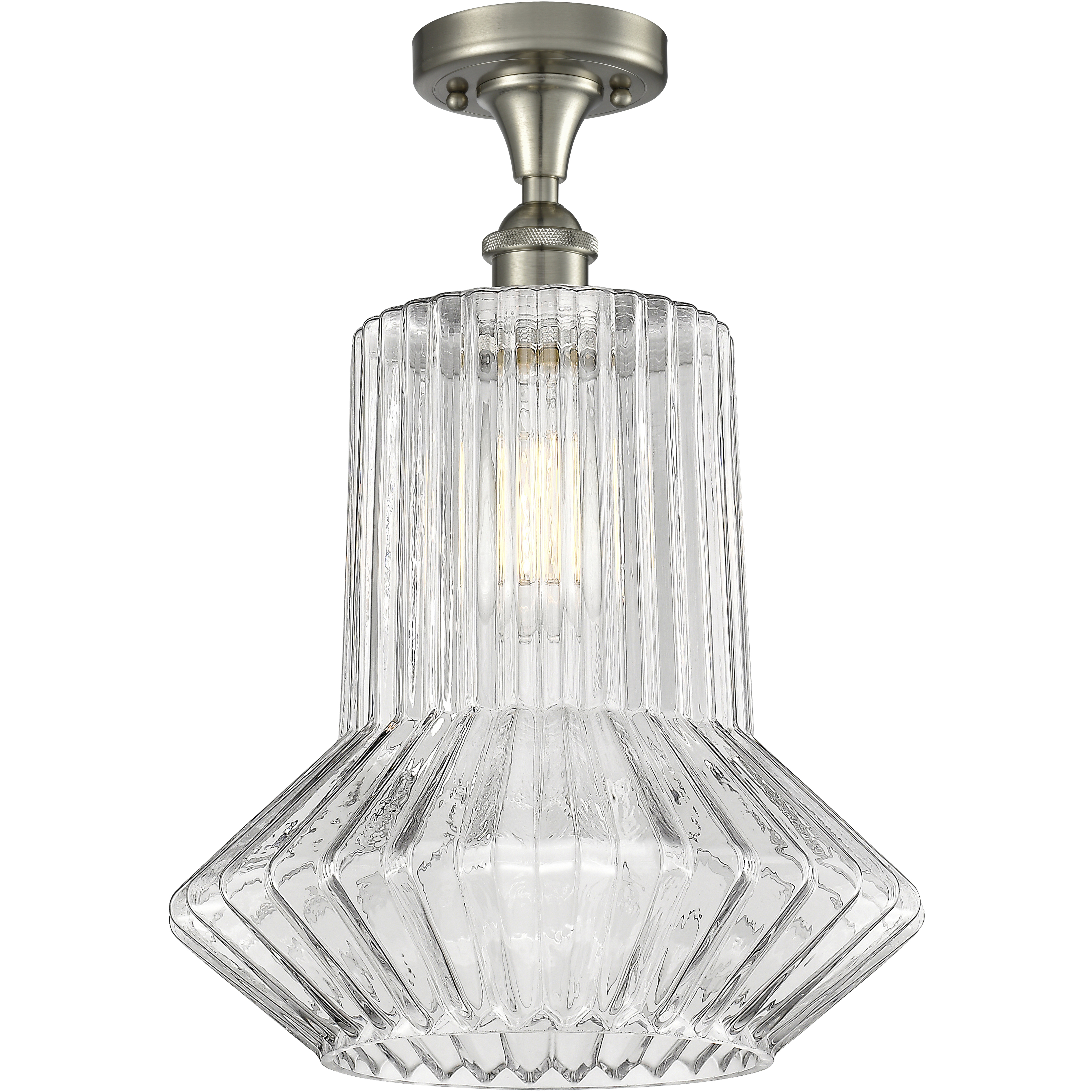 Edison Springwater 1 Light 12 inch Brushed Satin Nickel Flush Mount Ceiling Light
