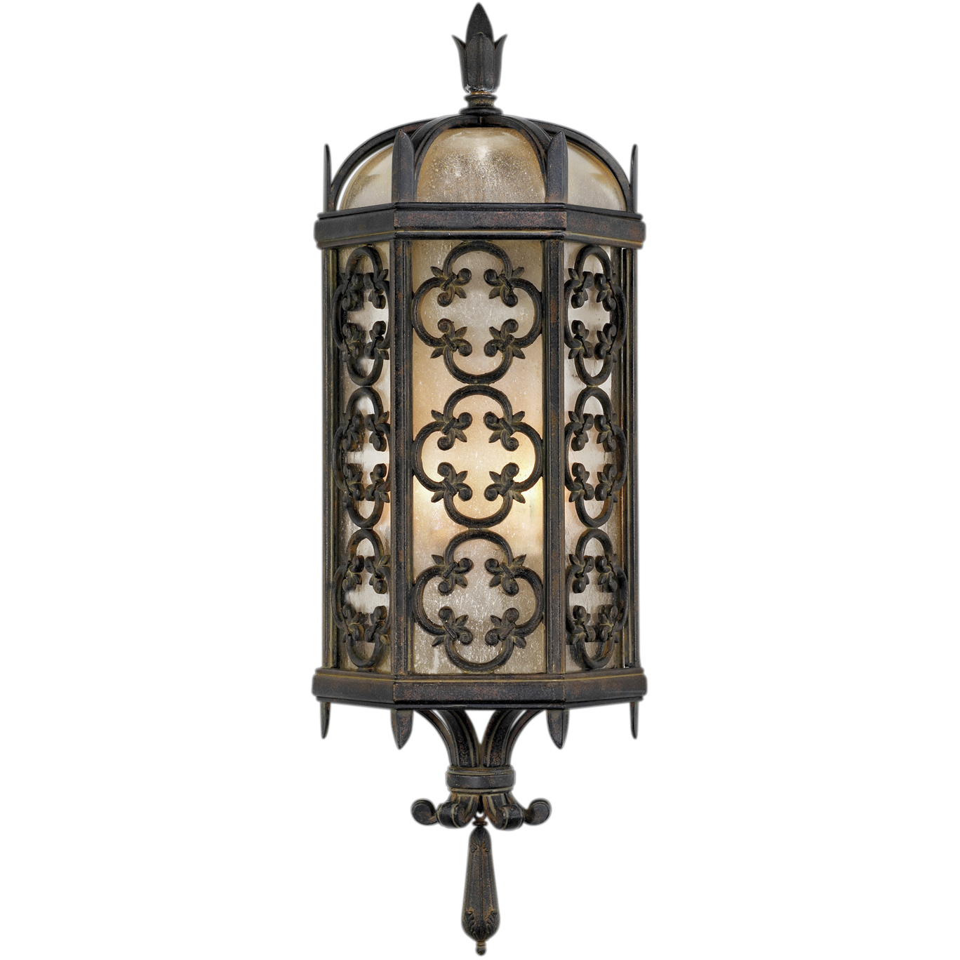 Costa del Sol 2 Light 24 inch Wrought Iron Outdoor Sconce
