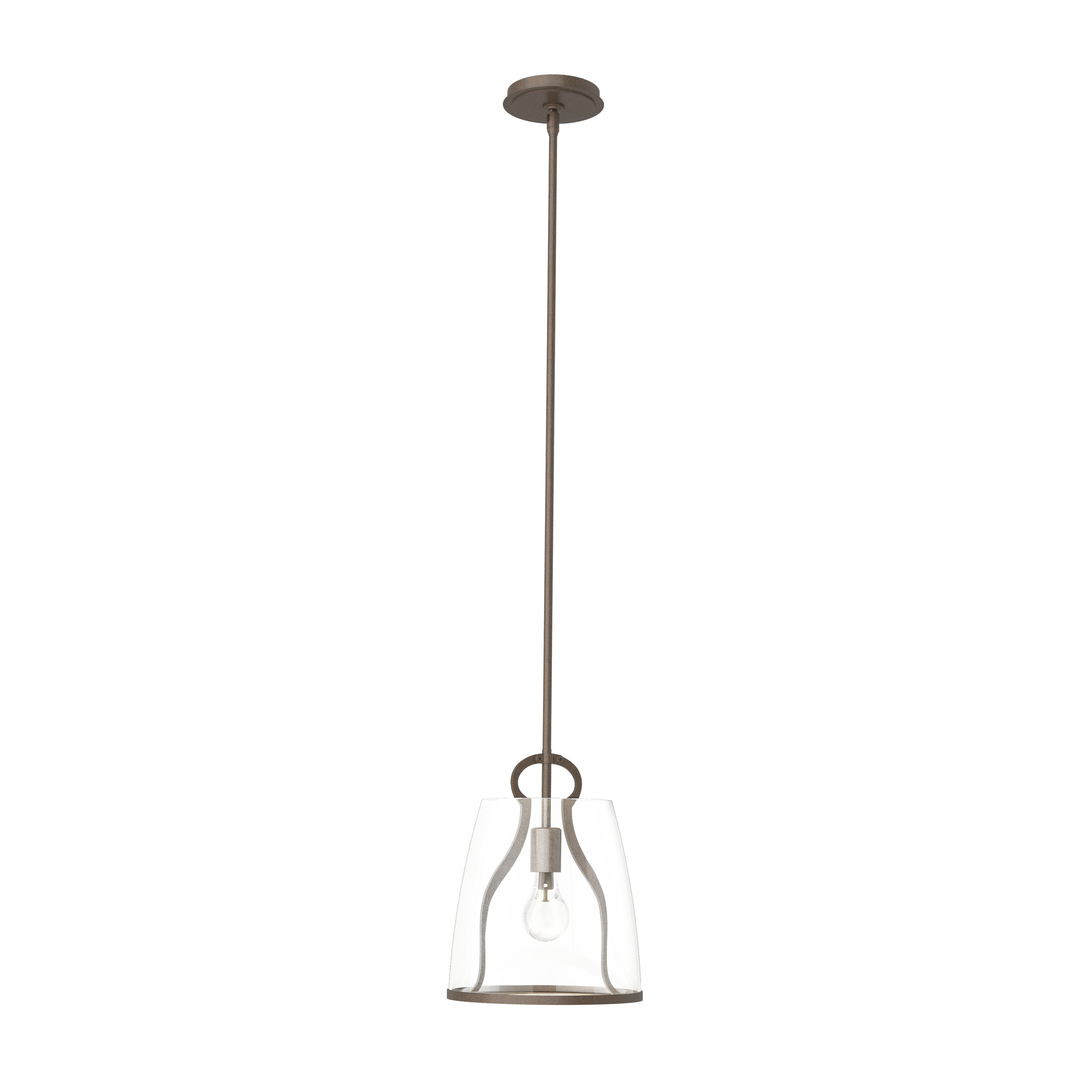 Caliper 1 Light 9.9 inch Bronze Pendant Ceiling Light in Clear