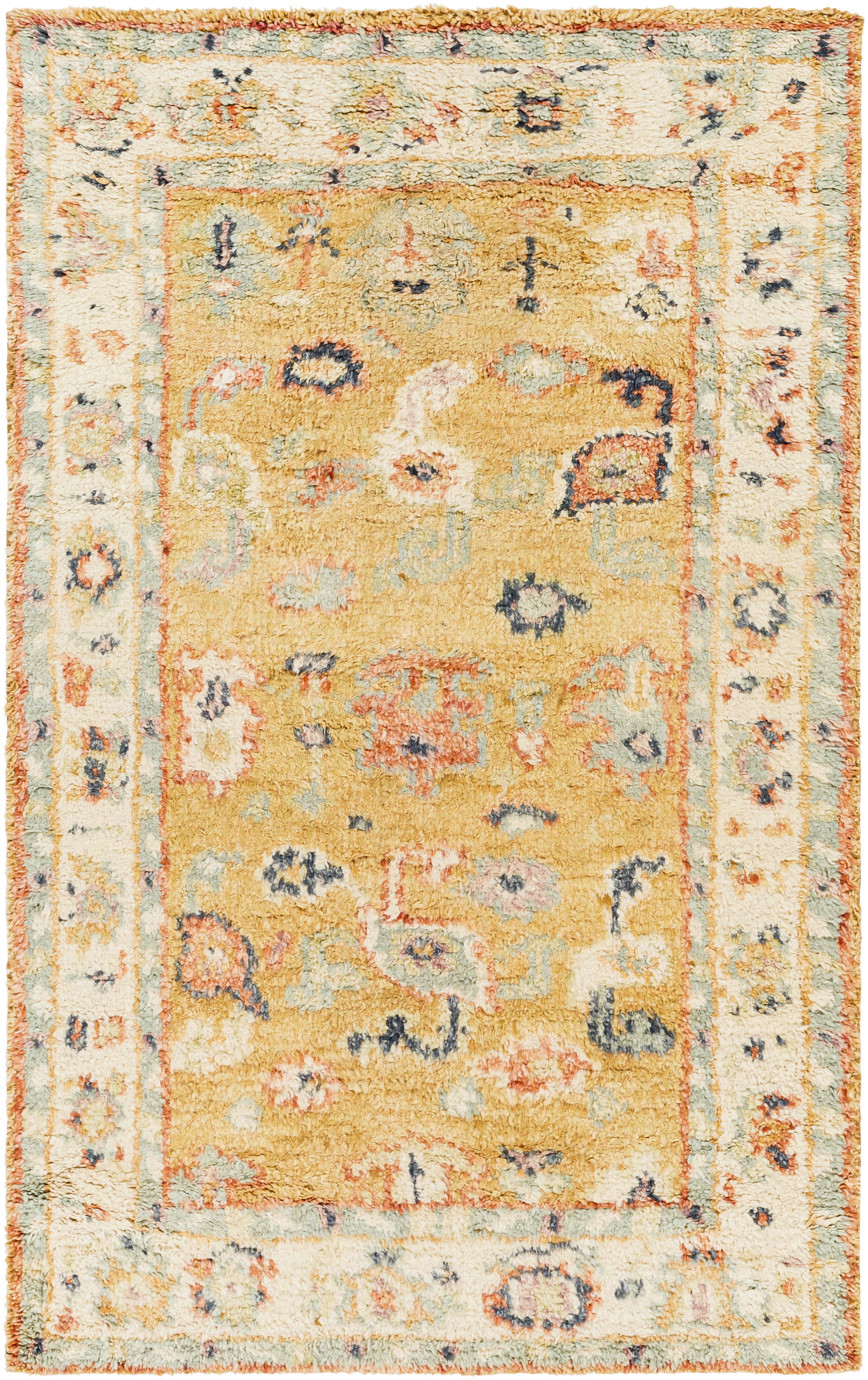 Marrakech 36 X 24 inch Mustard Rug in 2 x 3, Rectangle