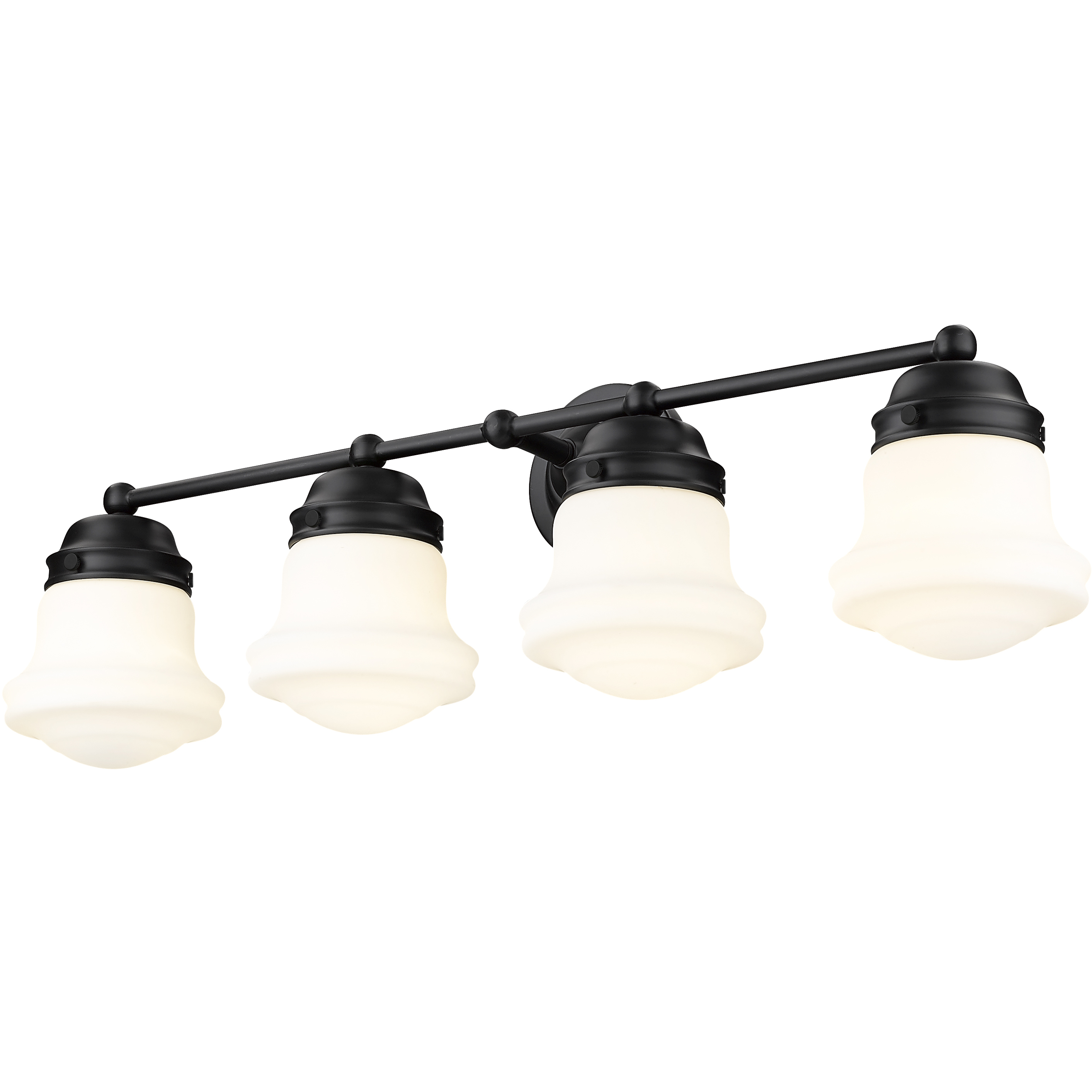 Vaughn 4 Light 31.5 inch Matte Black Vanity Wall Light