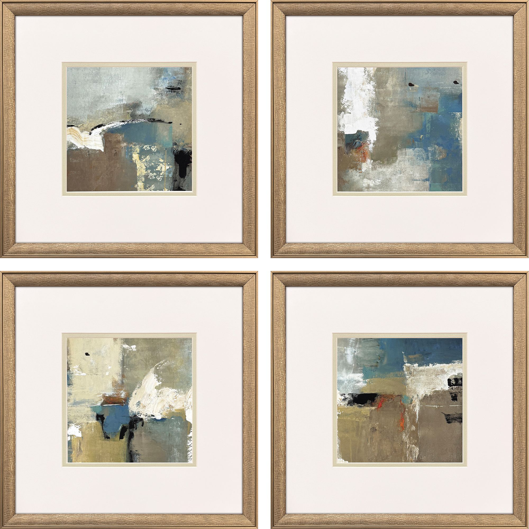 In the Grove Multi and Black and Brown and Teal Framed Art