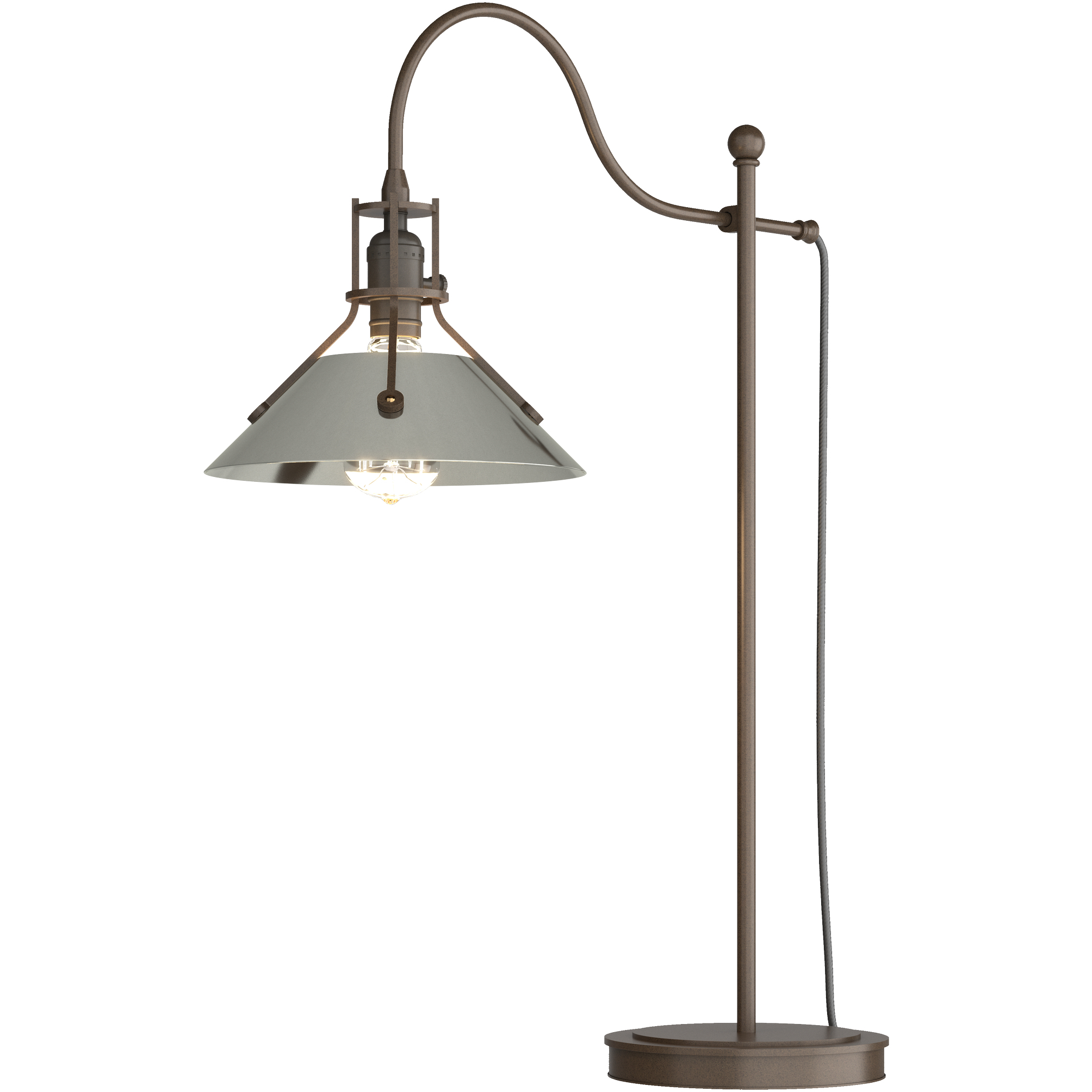 Henry 27.1 inch 60 watt Bronze and Sterling Table Lamp Portable Light in Bronze/Sterling