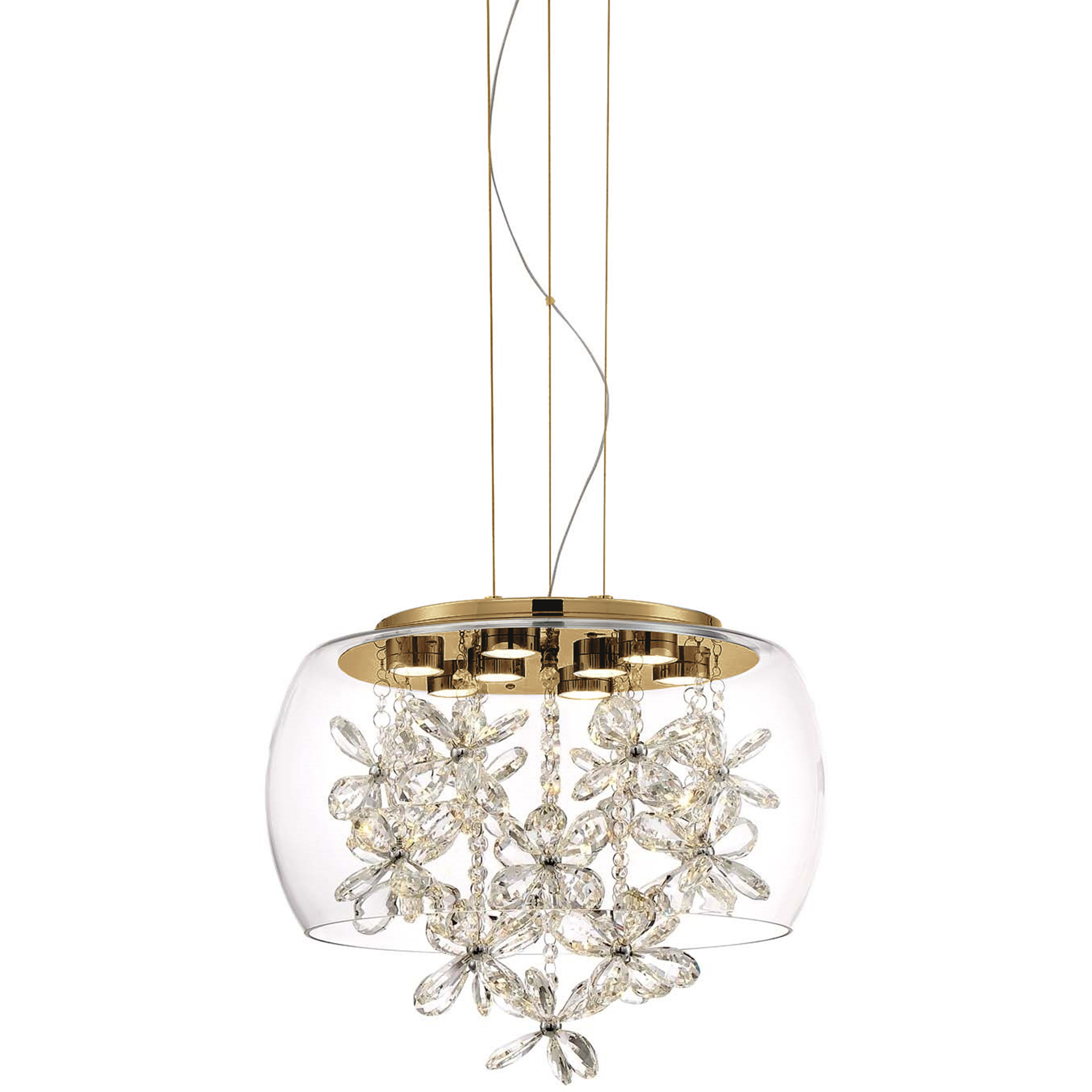 Destiny 8 Light 15.7 inch Aged Brass Pendant Ceiling Light