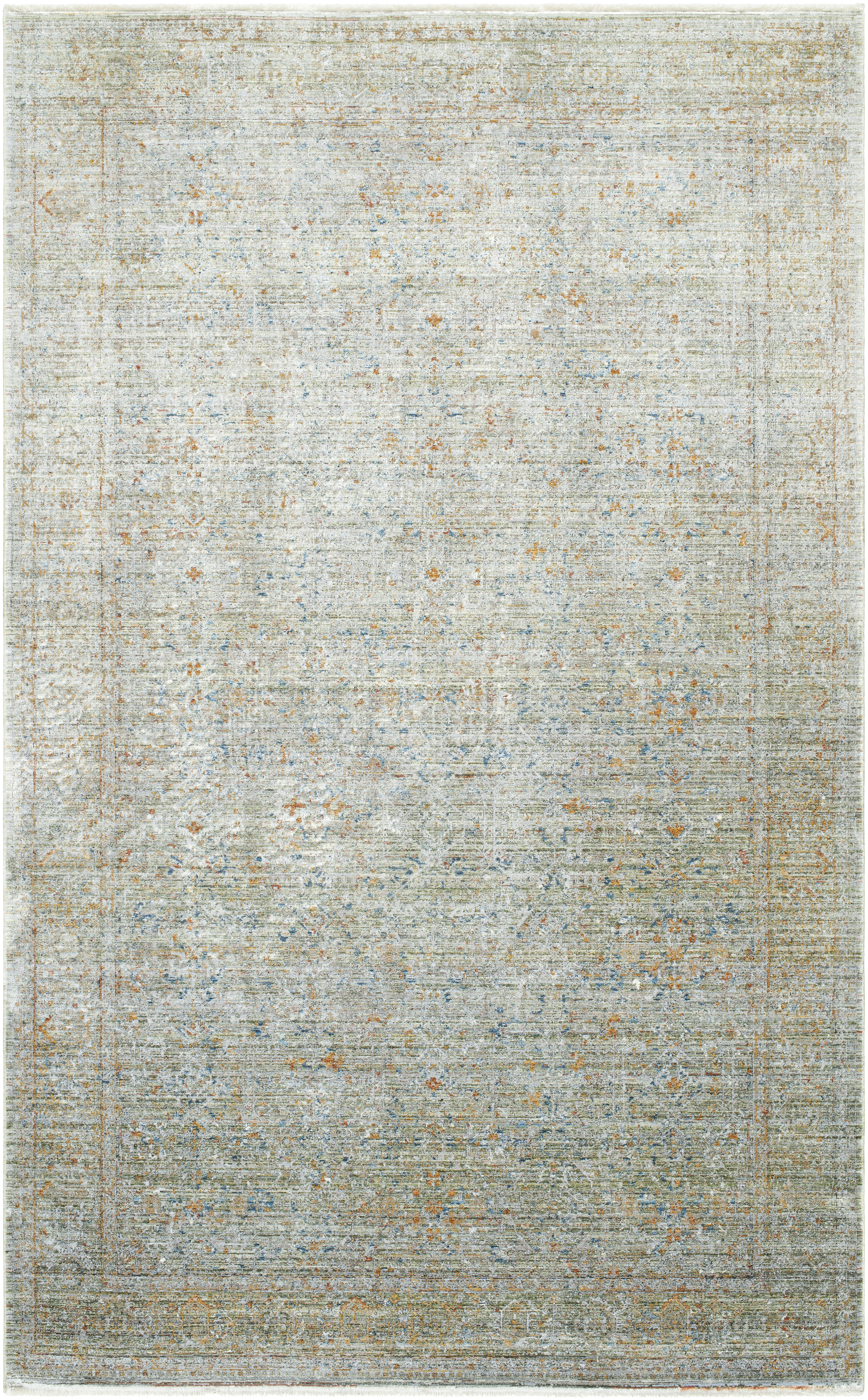 Isfahan 118 X 94 inch Olive Rug, Rectangle