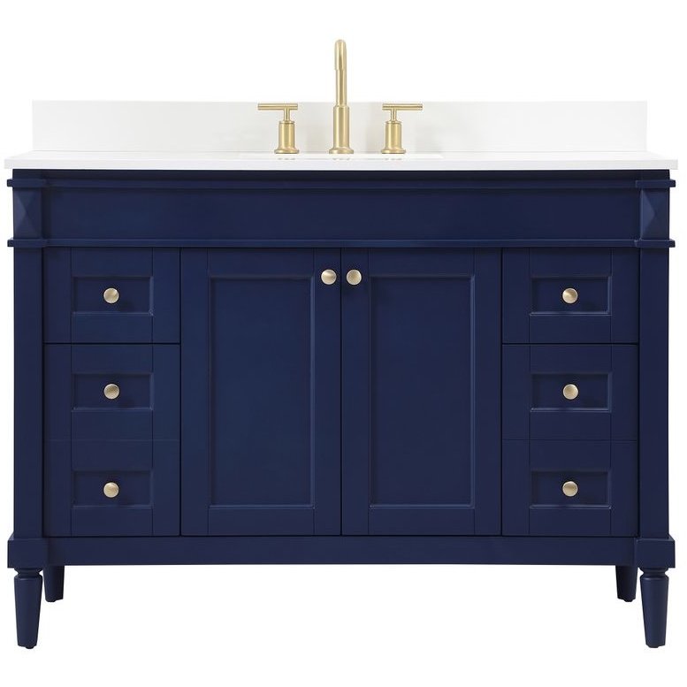 Bennett 48 X 21 X 35 inch Blue Vanity Sink Set in Included