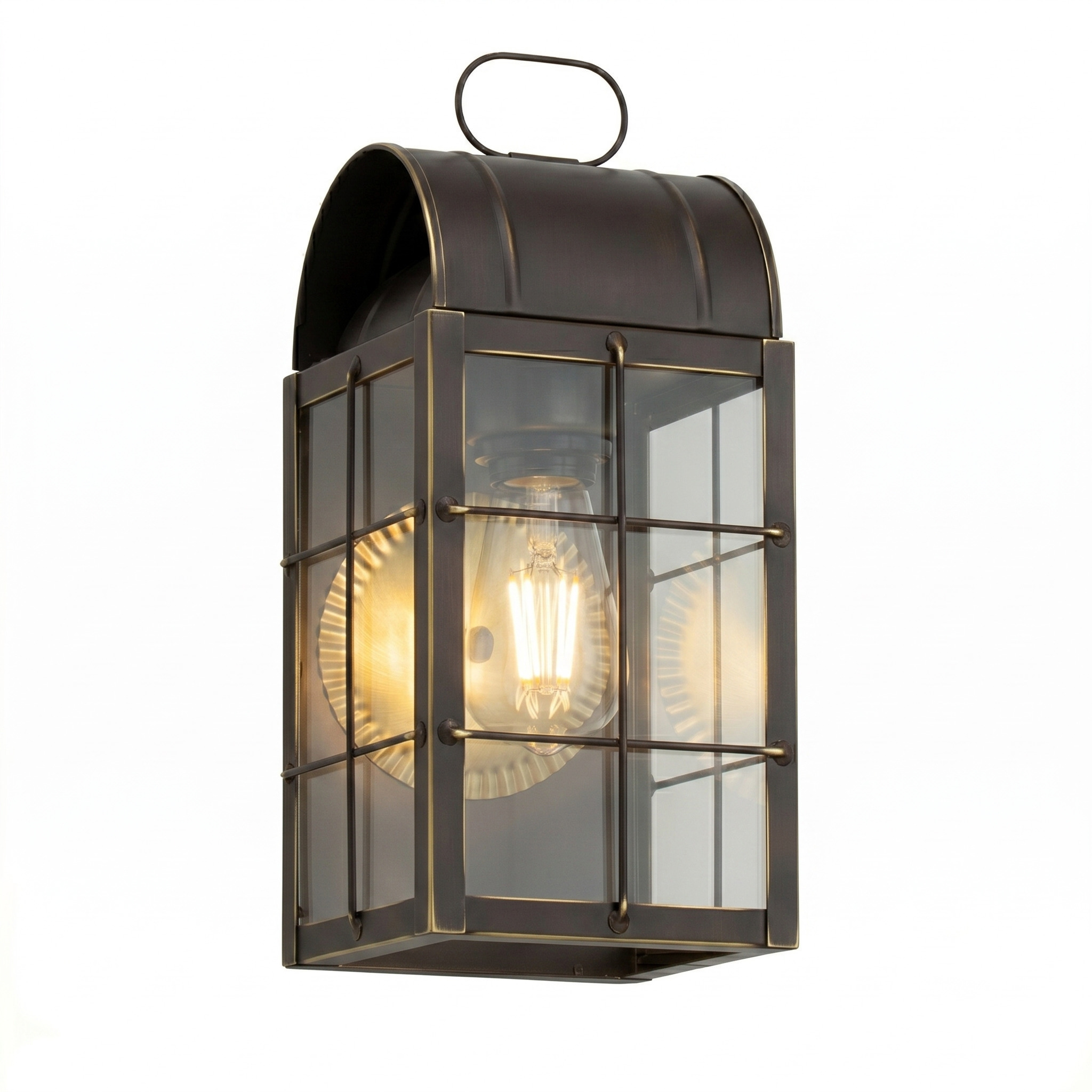 Durham 1 Light 13 inch Bronze Outdoor Sconce in Clear Glass, Brass Traditions by Innovations Lighting